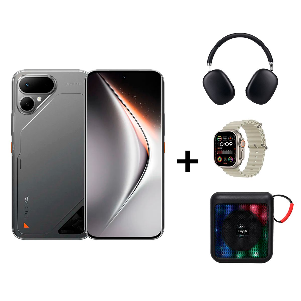TECNO MOBILE - Tecno Pova Curve 2 5G 8GB+256GB + smartwatch CR-U3 Ultra 3