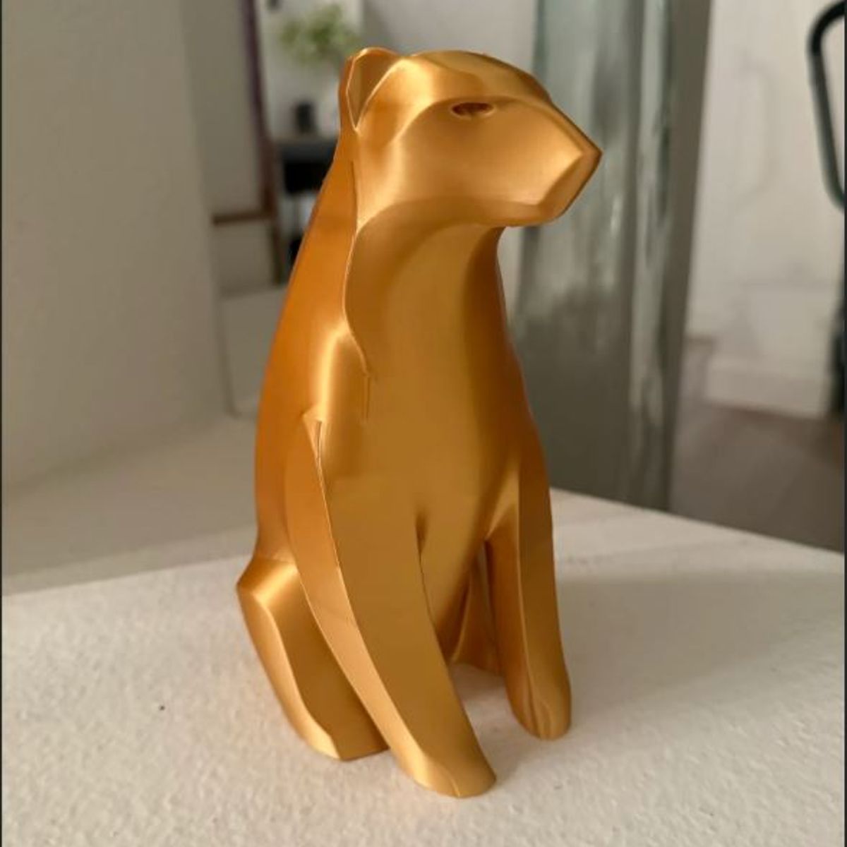 GENERICO - ADORNO EXCLUSIVO OSO POLAR DORADO 23cm x 11cm x 16cm