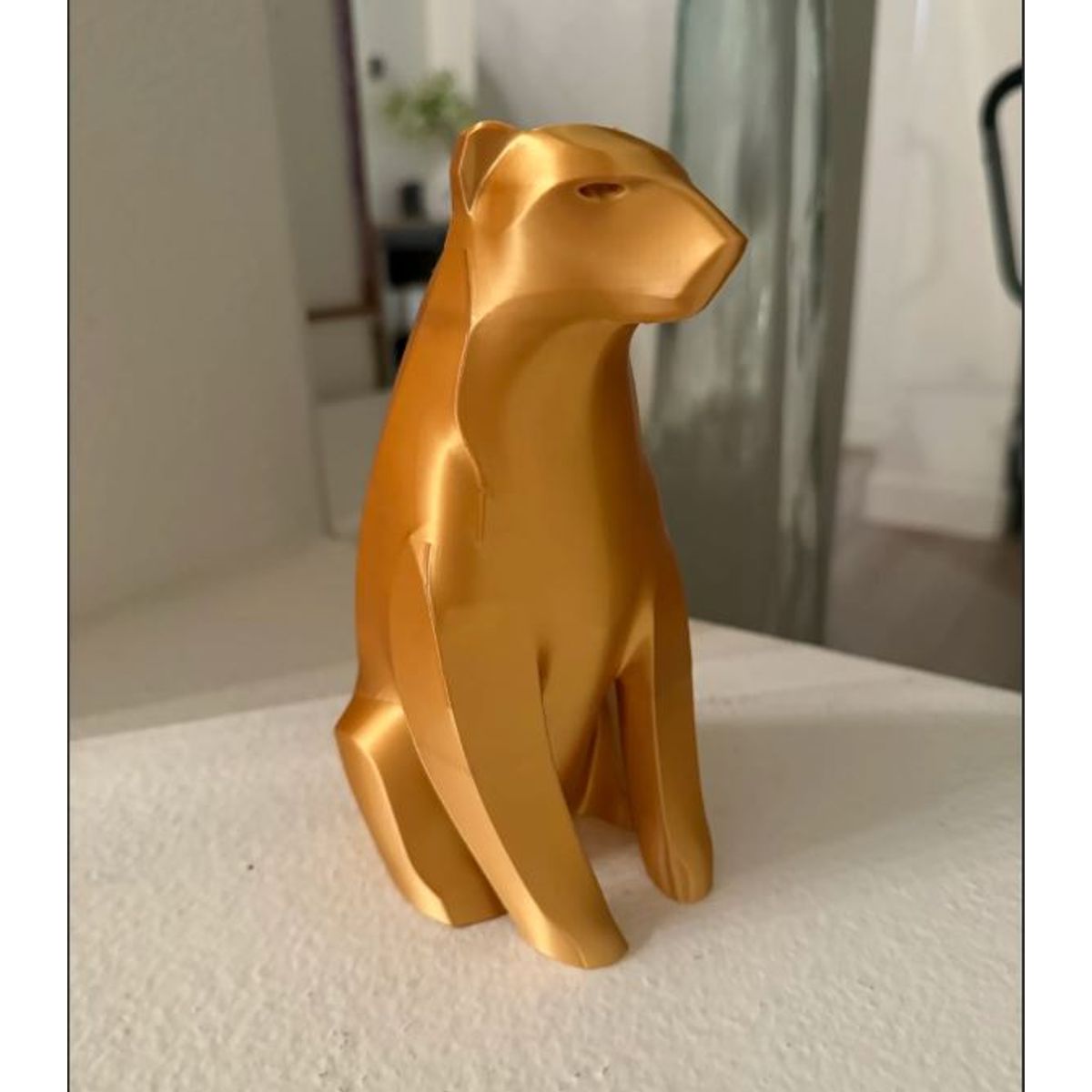 GENERICO - ADORNO EXCLUSIVO OSO POLAR DORADO 23cm x 11cm x 16cm