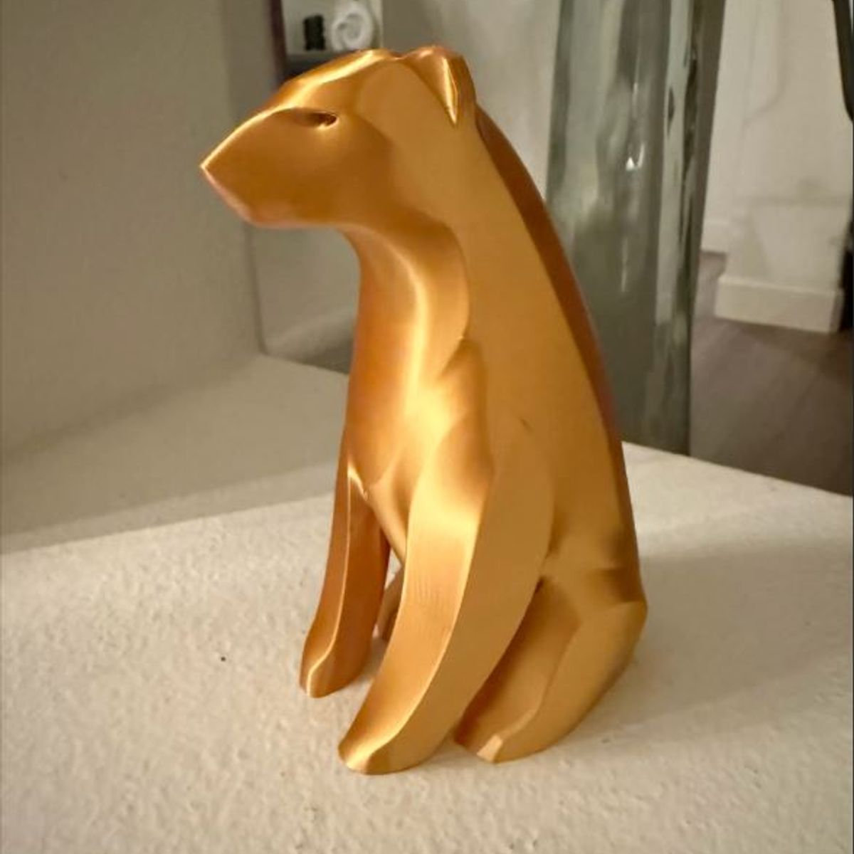 GENERICO - ADORNO EXCLUSIVO OSO POLAR DORADO 23cm x 11cm x 16cm