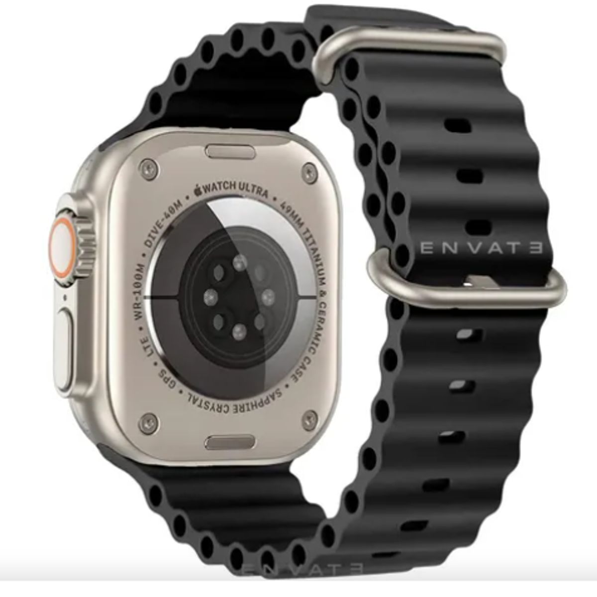 GENERICO - Correa Corrugada Clásica para Apple Watch 42mm - Negro