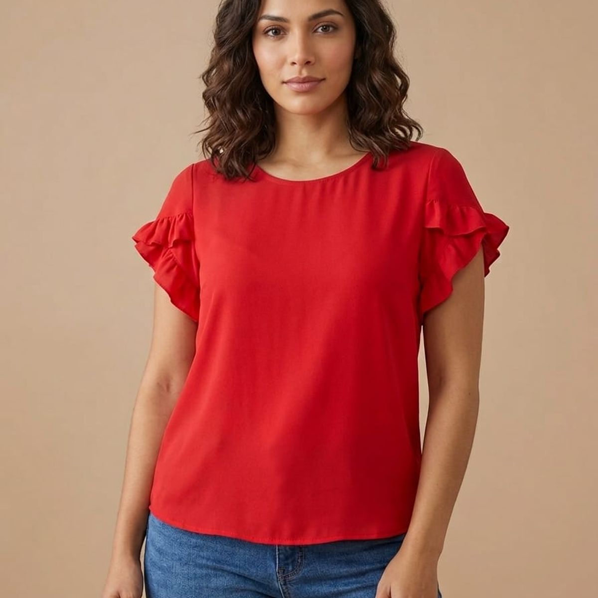 GENERICO - Blusa Ariela manga corta en gasa Karjam