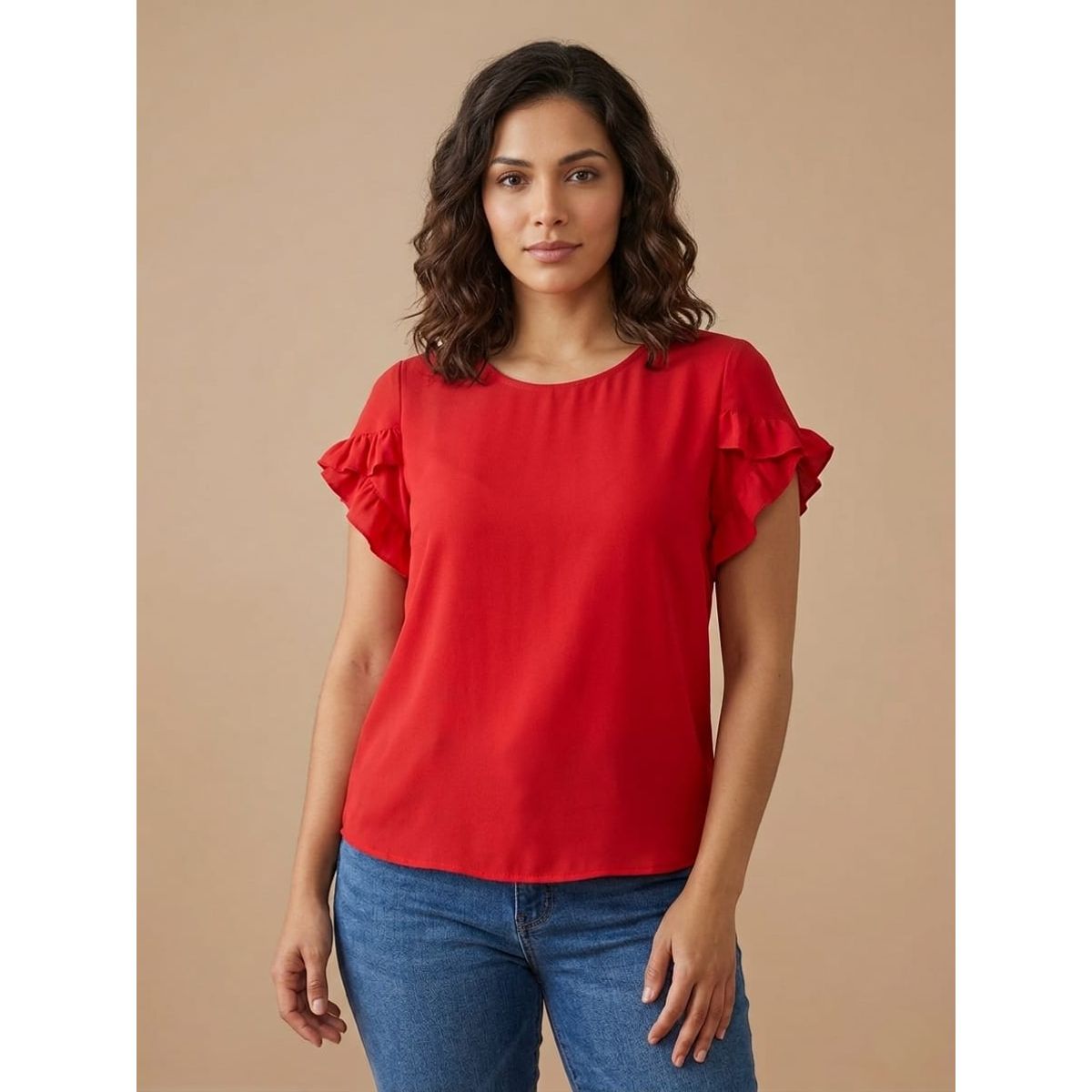 GENERICO - Blusa Ariela manga corta en gasa Karjam