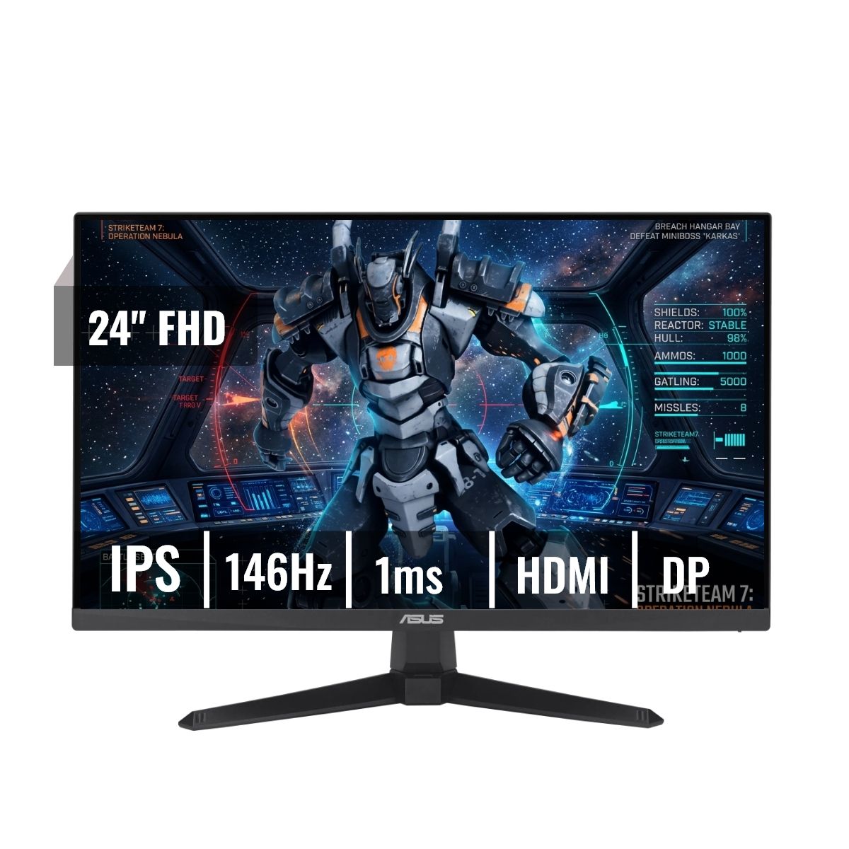 ASUS - Monitor Asus TUF Gaming VG249QE5A 24 FHD IPS 146Hz 1ms HDMI DP
