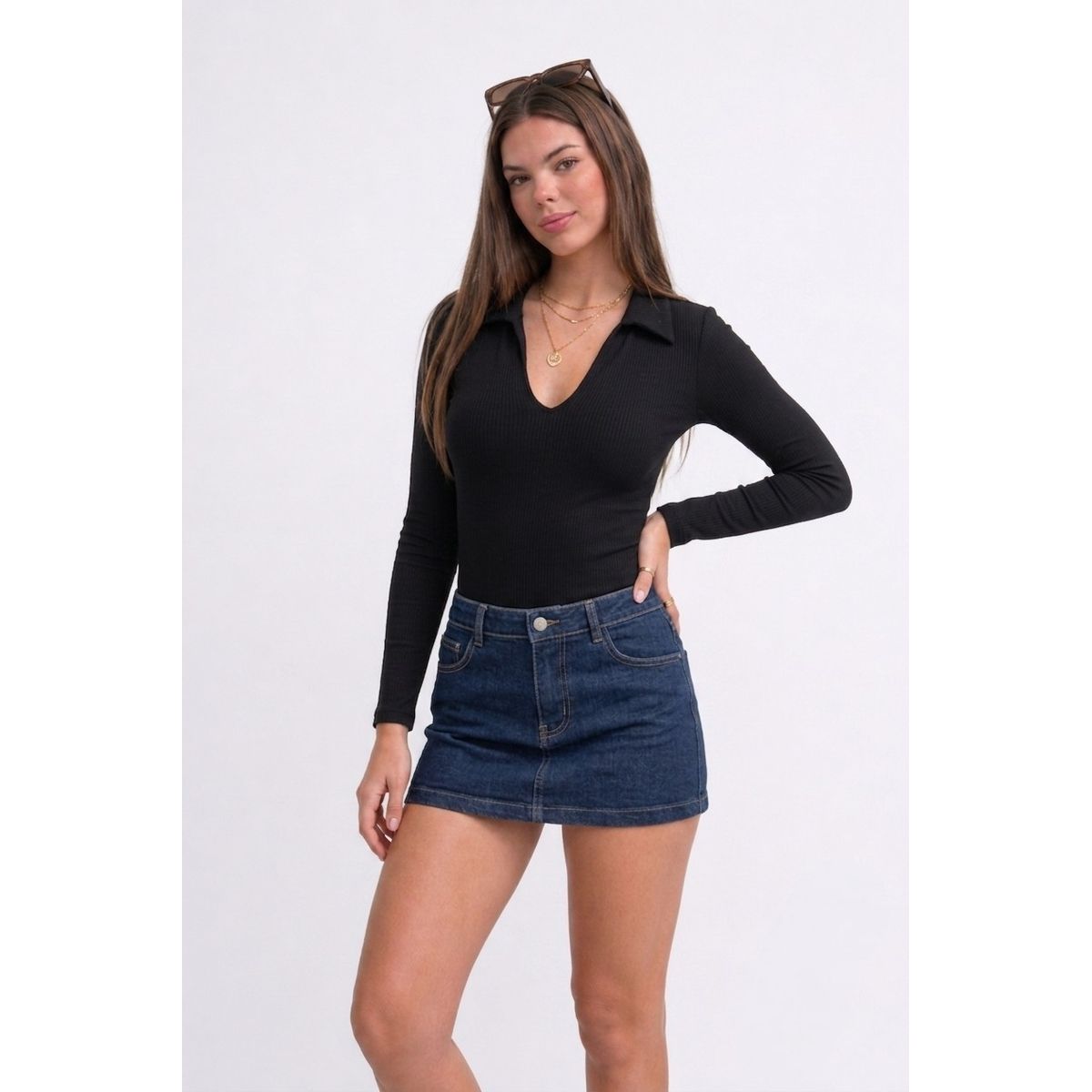 GENERICO - POLO MUJER CUELLO CAMISERO TENDENCIA INVIERNO