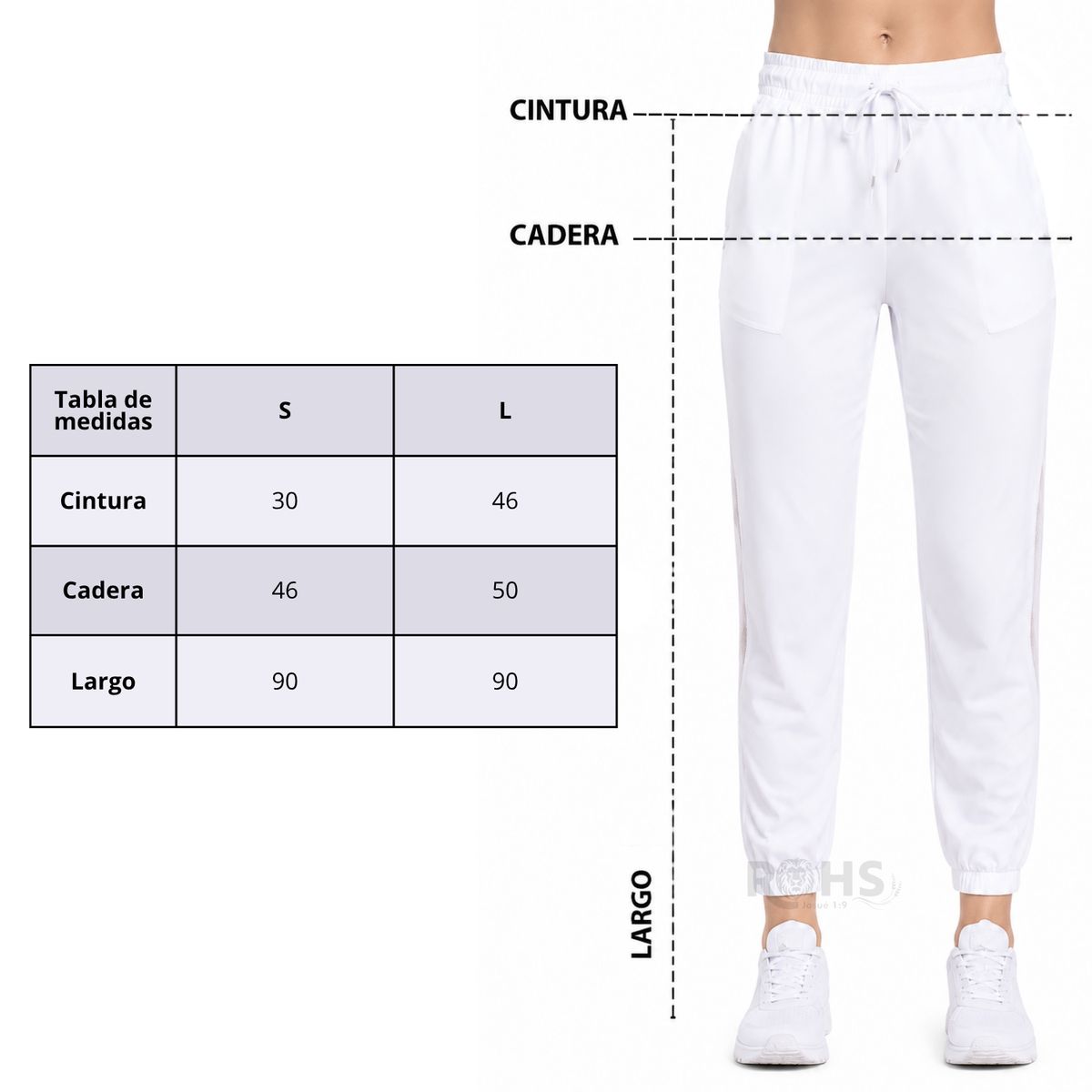 ROHS - Pantalón Jogger Deportivo Para Mujer Blanco
