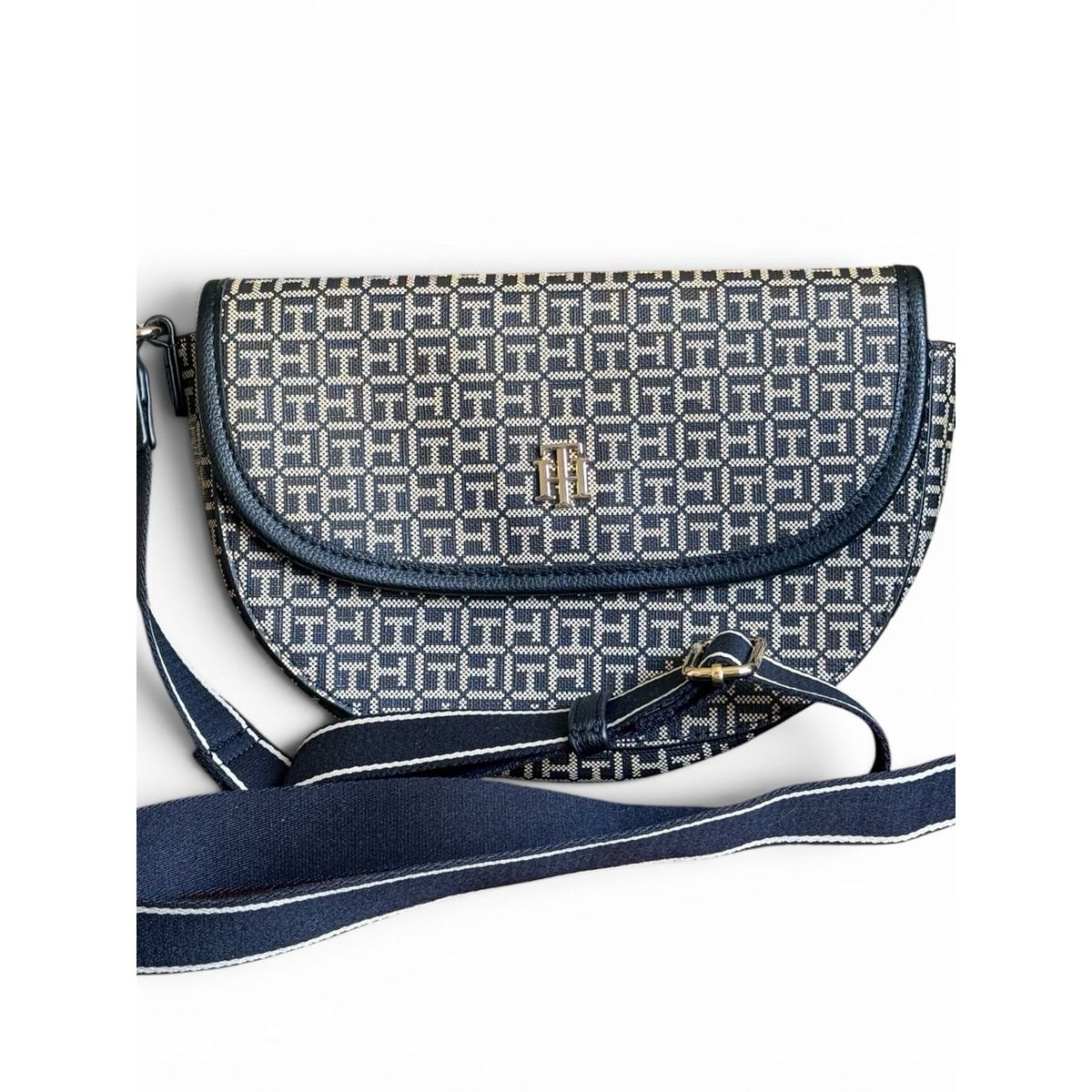 TOMMY HILFIGER - Cartera Tommy Hilfiger Azul Monogram Kh654