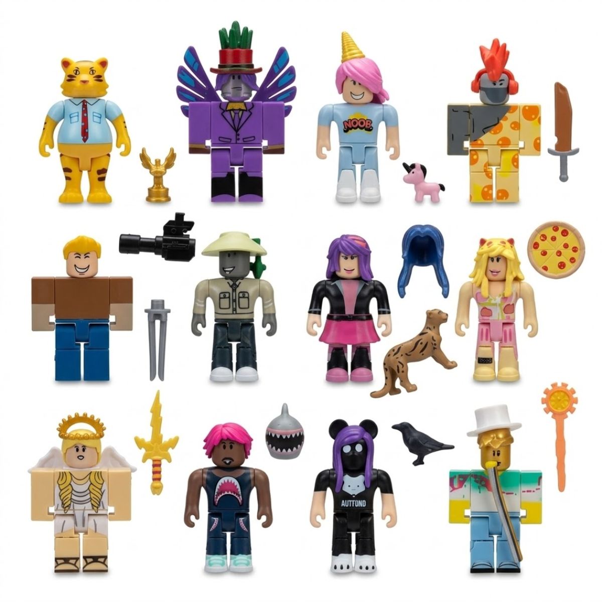 GENERICO - Pack de Figuras Roblox x12 + Accesorios
