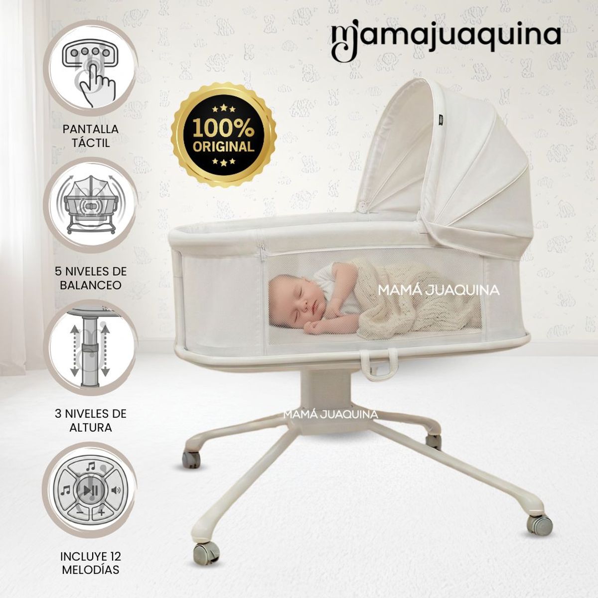 Baby - Cuna Colecho Mecedora «STARLIGHT» Edición Exclusiva White