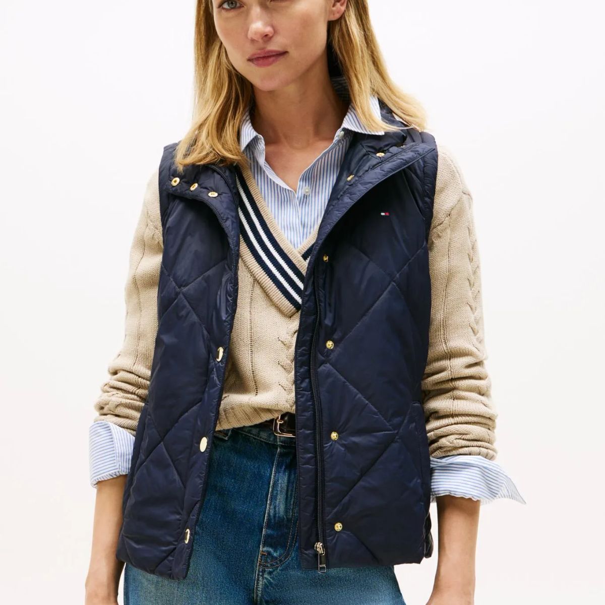 TOMMY HILFIGER - Chaleco ligero acolchado TH