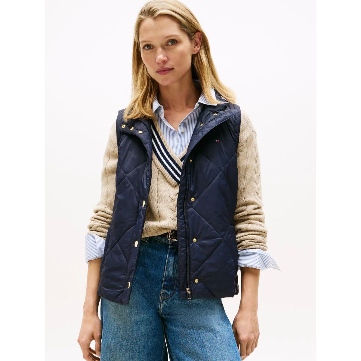 TOMMY HILFIGER - Chaleco ligero acolchado TH