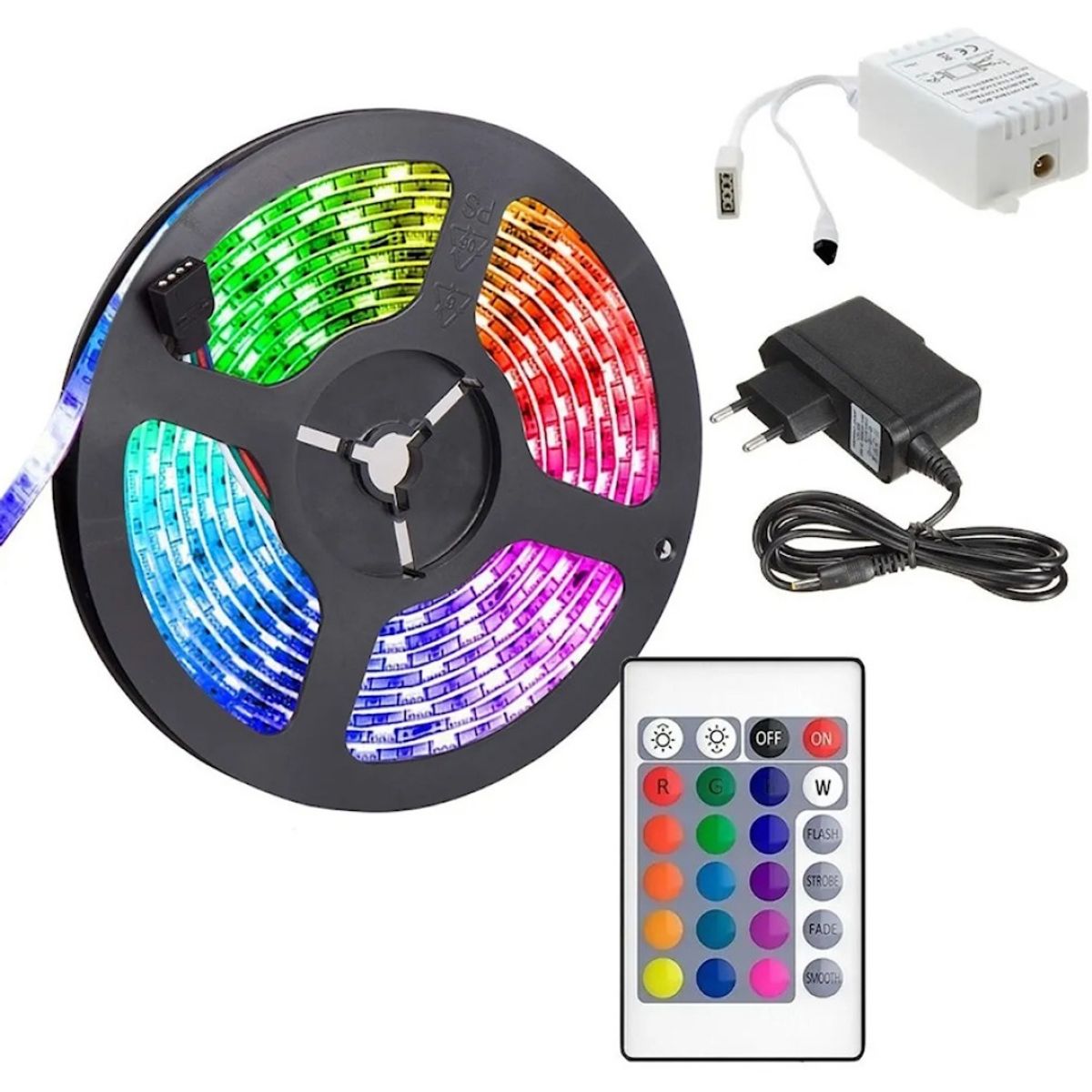 OEM - Luces LED En Cinta RGB 50/50 De 5M Con Pegamento Para Cuarto 5050