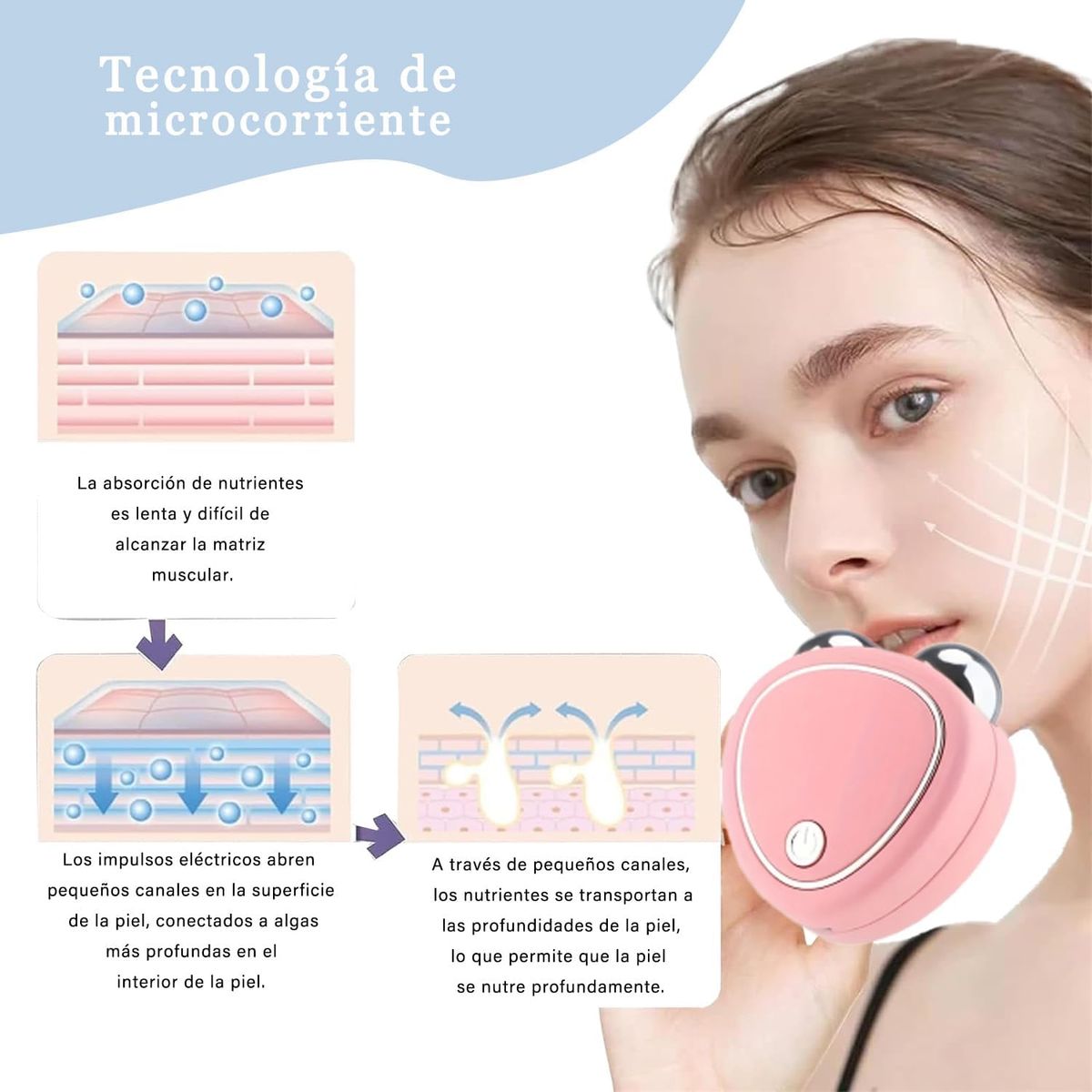 OEM - Aparato Masajeador Facial Antiarrugas Microcorriente Skin Care