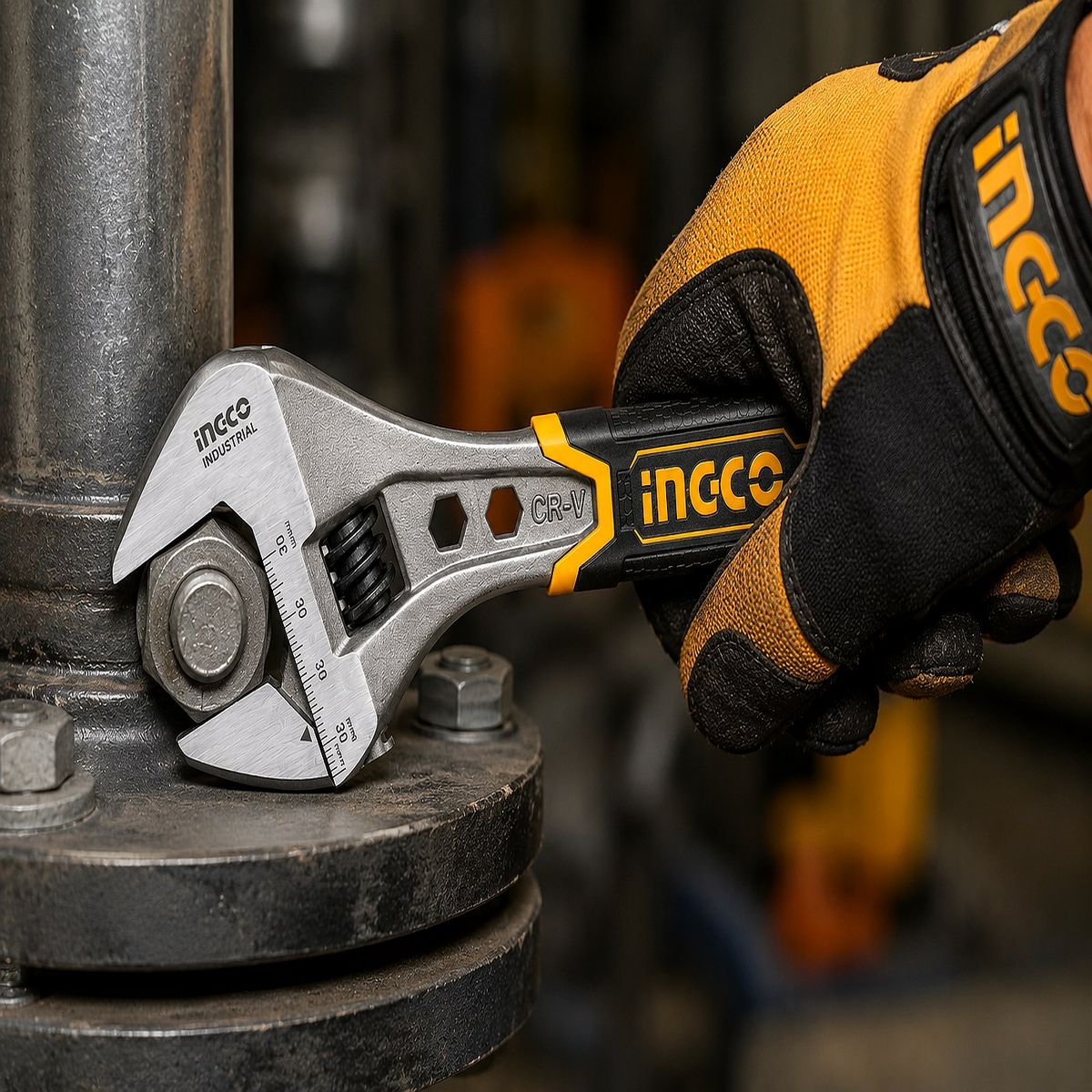 INGCO - Ingco Llave inglesa ajustable 8 profesional CR-V
