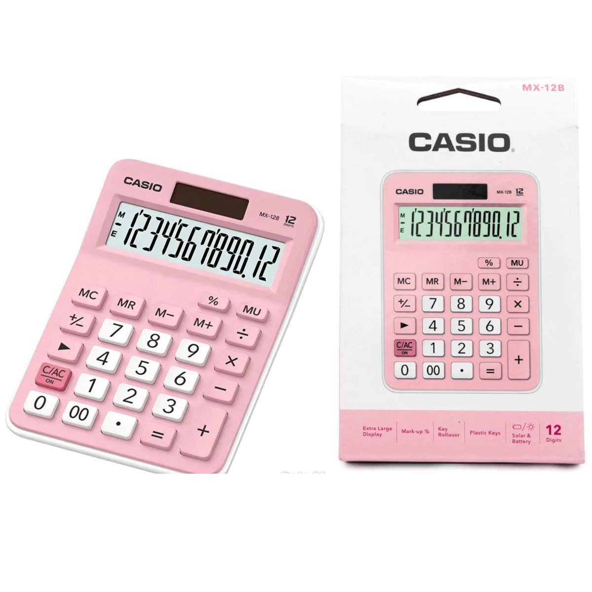 OEM - Calculadora Casio De 12 Digitos Color Rosa
