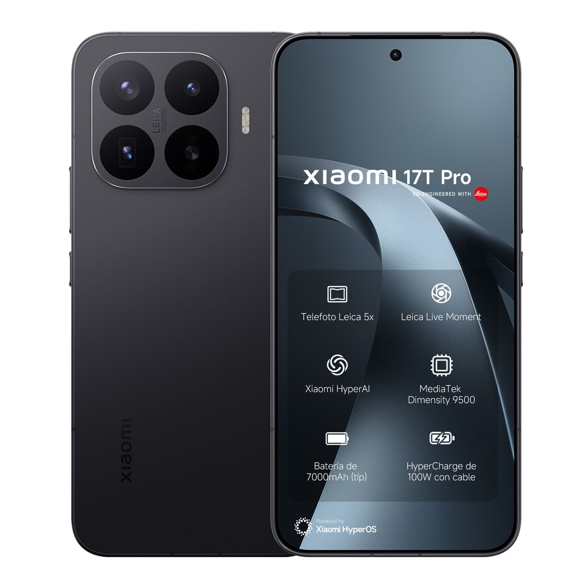 XIAOMI - Xiaomi 17T Pro Negro 12 GB + 512 GB.