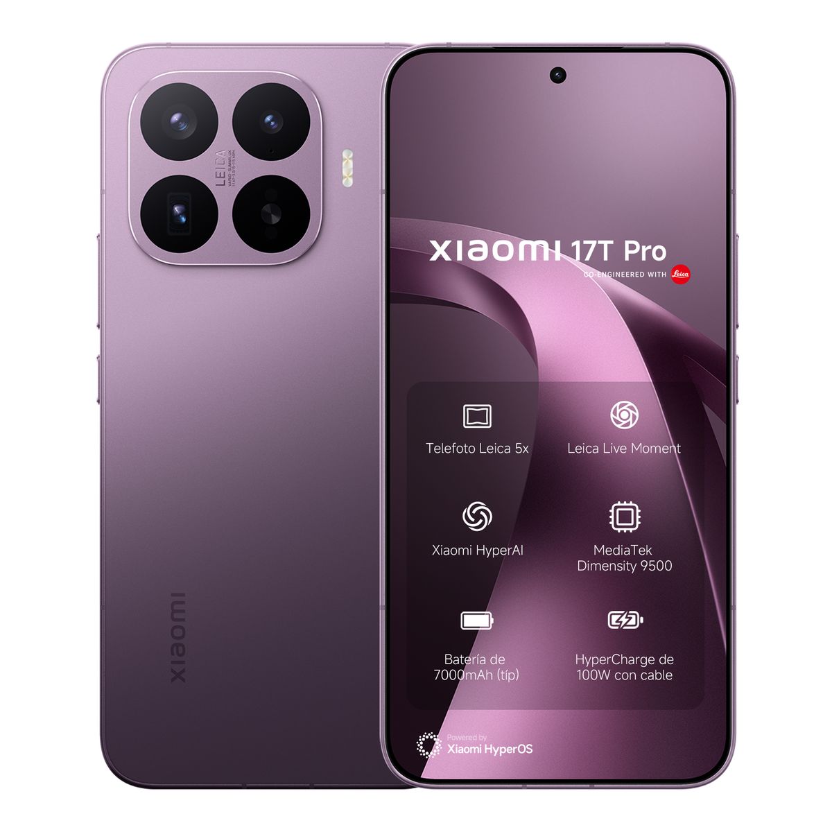 XIAOMI - Xiaomi 17T Pro Violeta 12 GB + 512 GB.