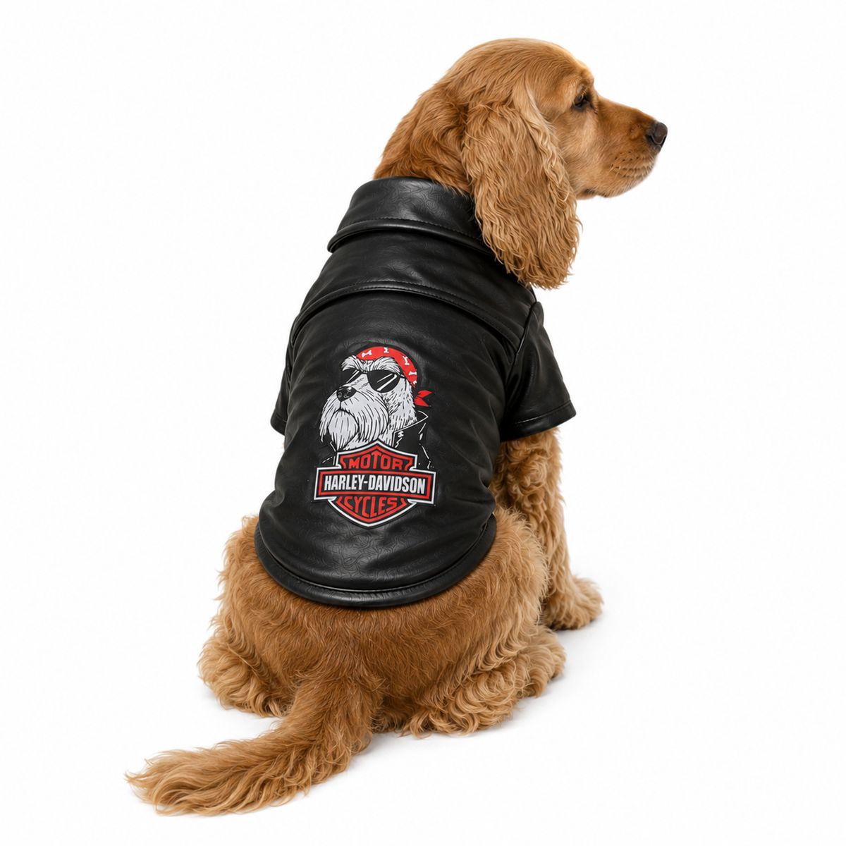 GENERICO - Casaca MOTERA Abrigadora HARLEY DAVIDSON para Perros TALLA 4