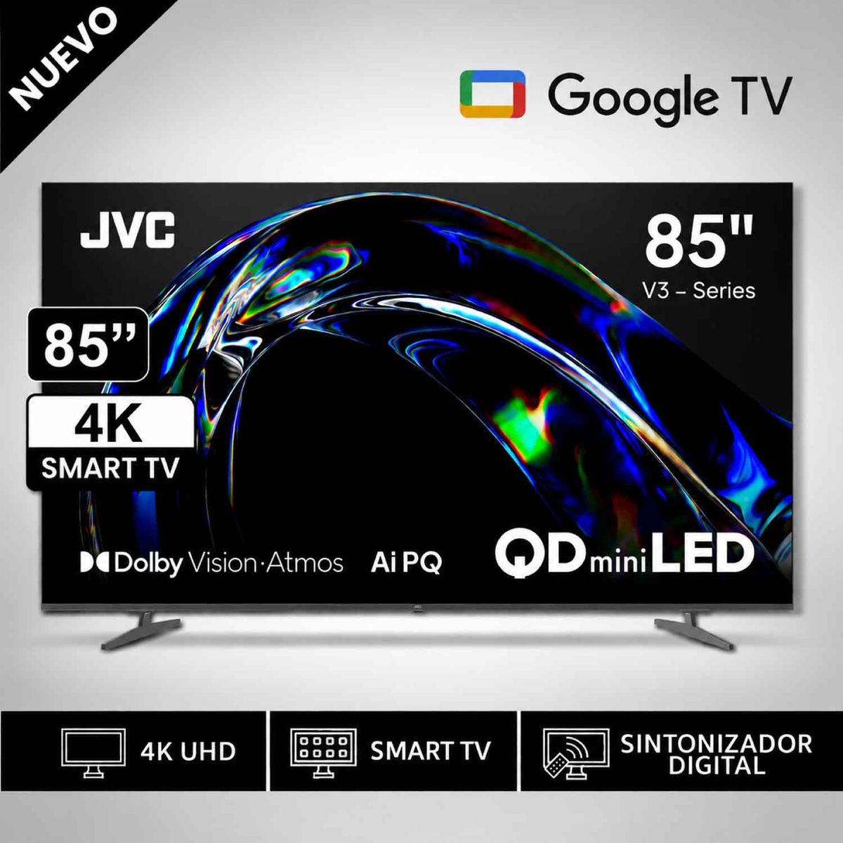 OEM - Televisor JVC 85 QD MiniLed 4k Google Tv LT-85KM958 Smart Tv