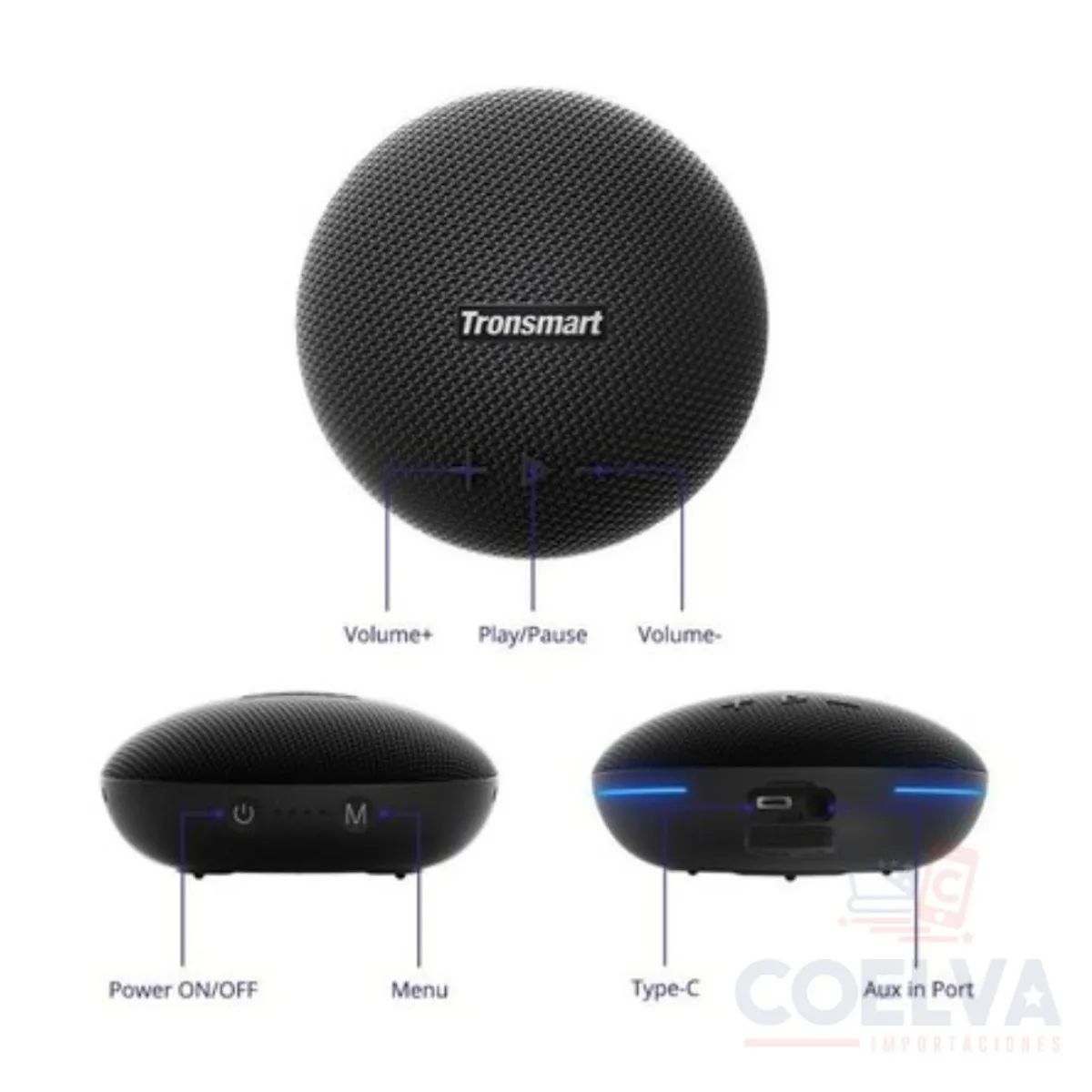 Tronsmart - Tronsmart Splash 1 Parlante Bluetooth Portátil IPX7 - Negro
