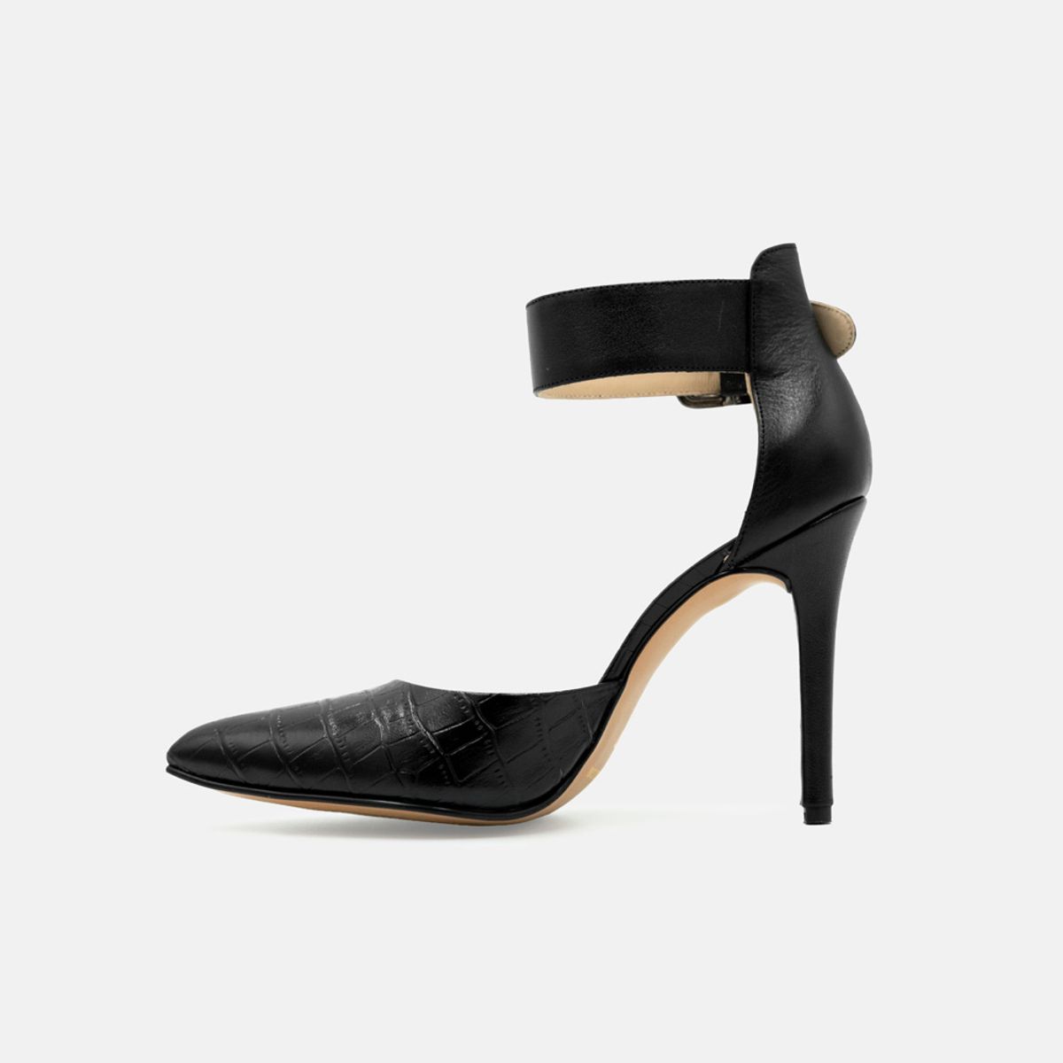 GINO BIGIONI - Stiletto REVE cuero charol negro GINO BIGIONI en taco punta para mujer