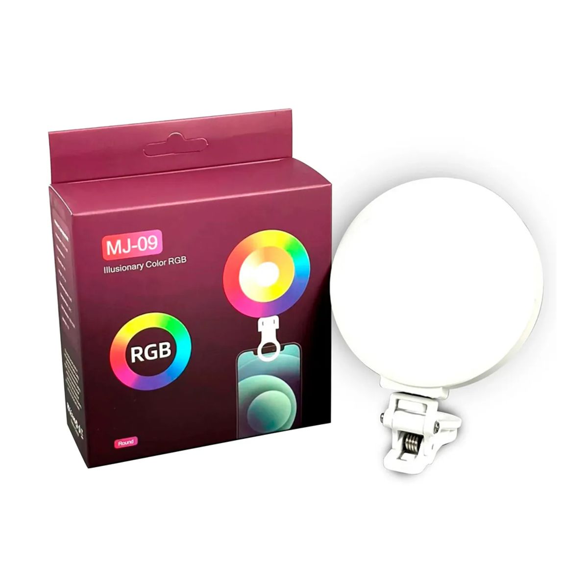 SEISA - Luz Led con Clip para Celular Luces Blancas y Multicolor RGB