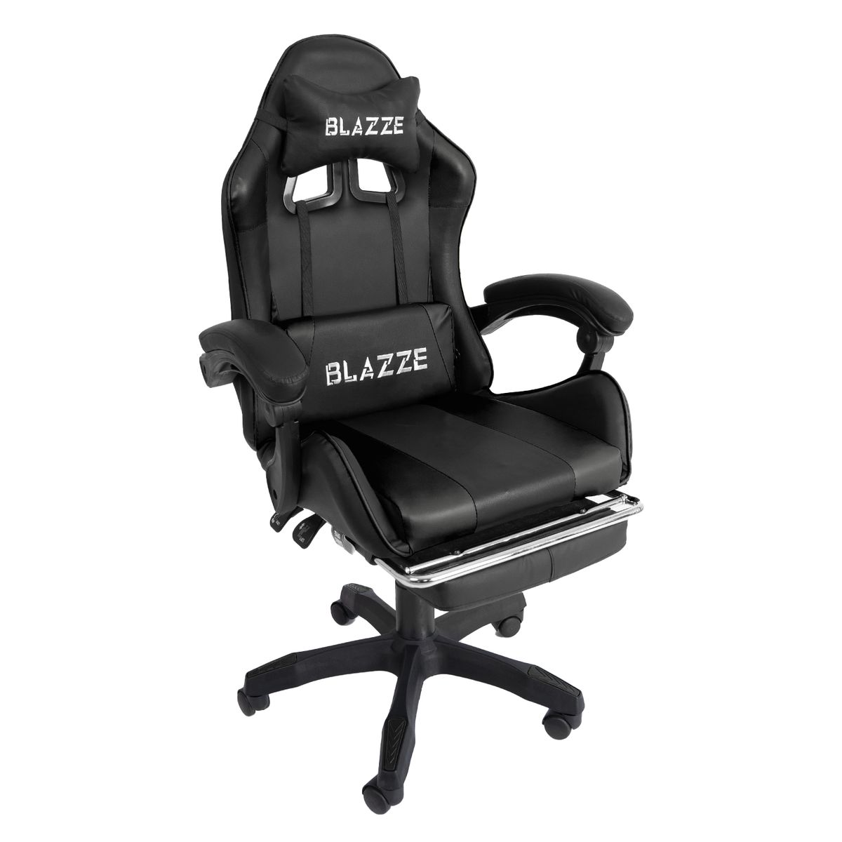 BLAZZE - Silla Gamer Blazze Loot Ergonomica con Tapiz Cuerina PU Negro