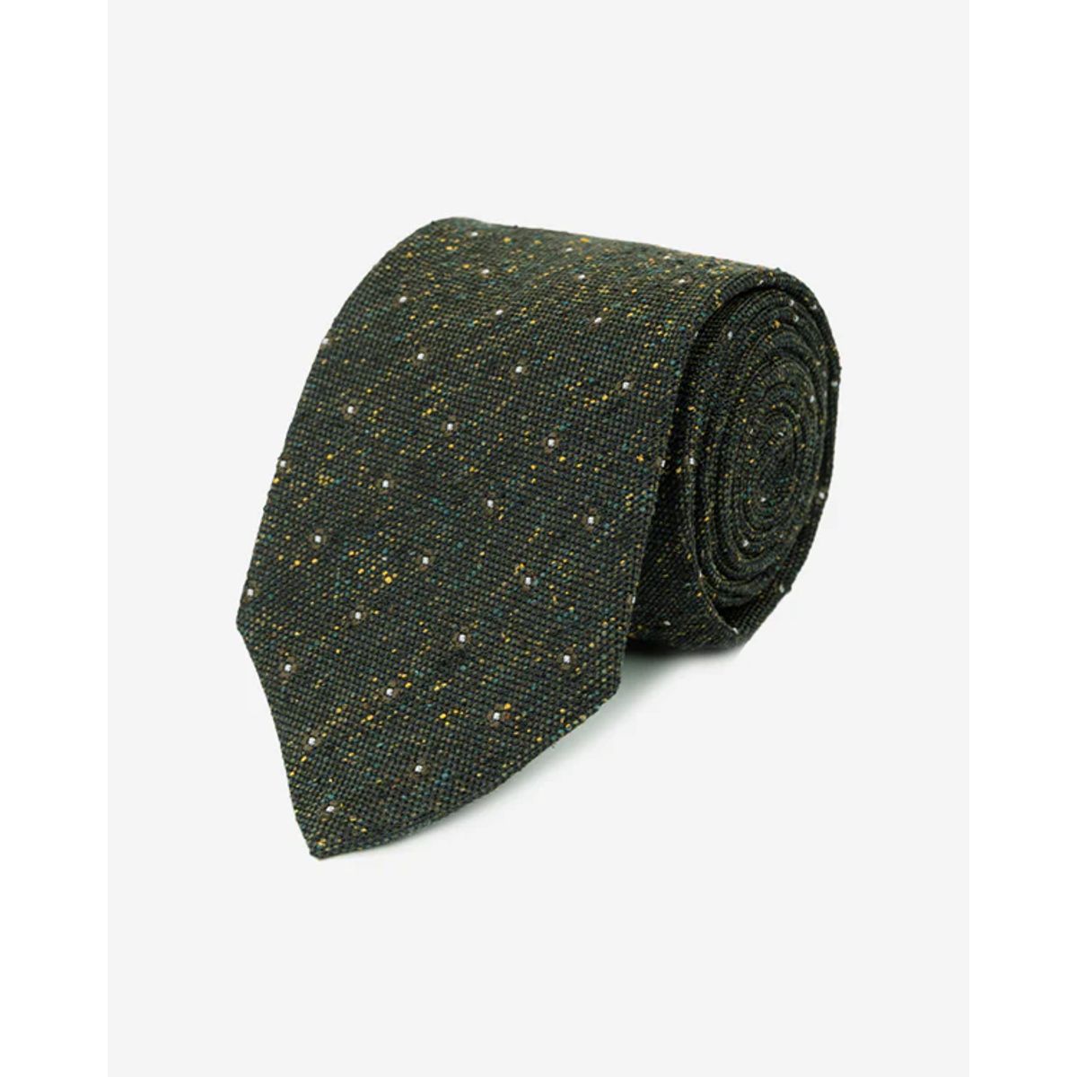 Andrew'S Ties - Corbata Verde Olivo Texturizada con Micro Motas