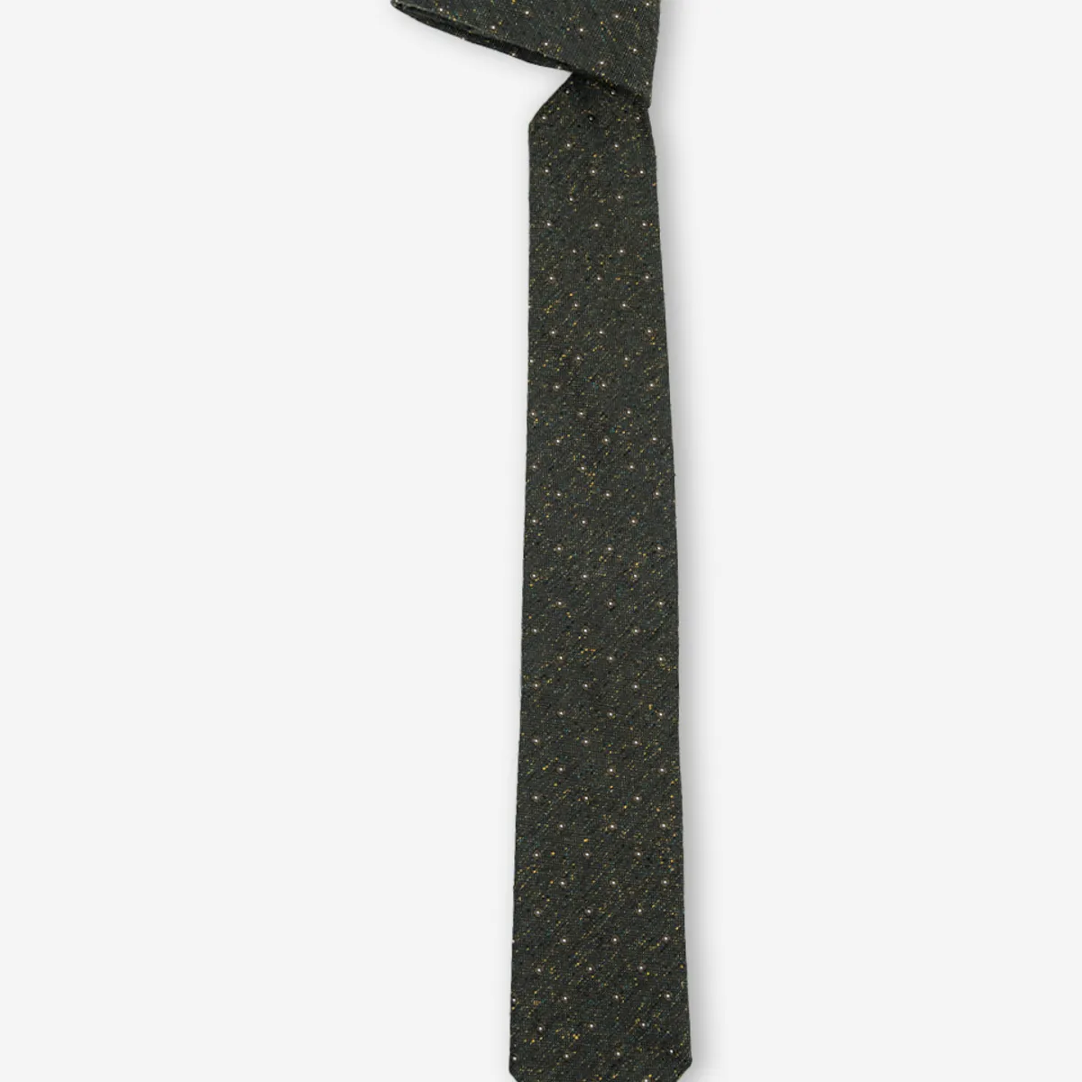 Andrew'S Ties - Corbata Verde Olivo Texturizada con Micro Motas