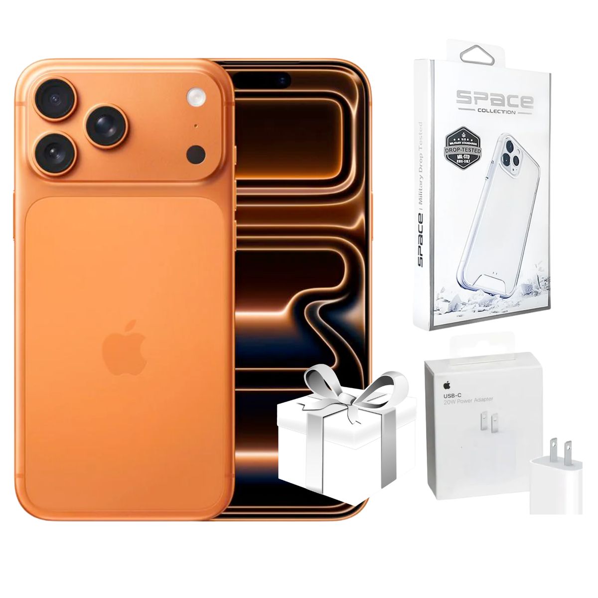APPLE - IPHONE 17 Pro Max 512GB (eSIM) - COSMIC ORANGE + CARGADOR + CASE