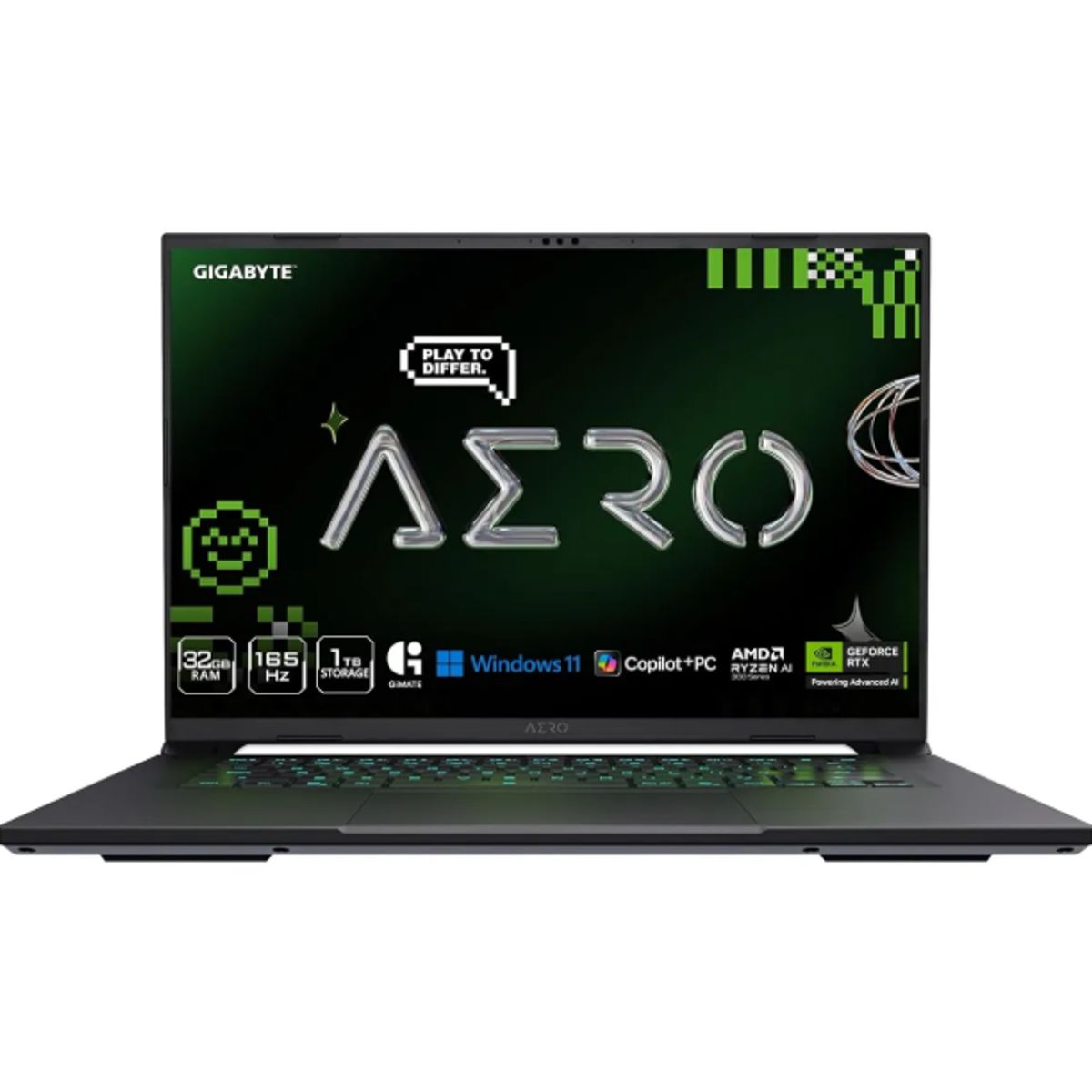 GIGABYTE - Laptop Gamer Gigabyte AERO X16 RTX 5070 AMD Ryzen AI 9 HX 370 1TB SSD 32GB 16" 165Hz WIN11