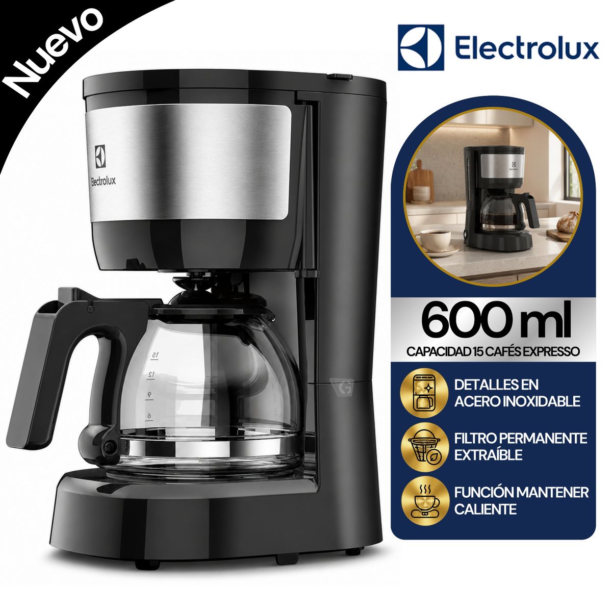 Electrolux - Cafetera Automatica Electrolux  (ECM10)