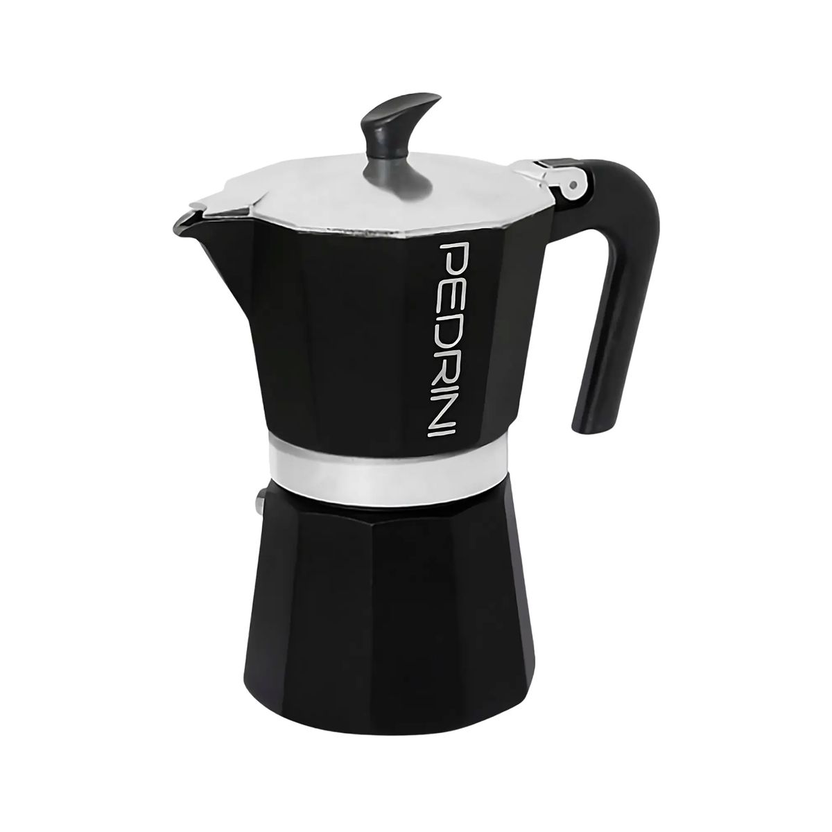PEDRINI - Cafetera Moka Italiana Pedrini 6 Tazas  Negro