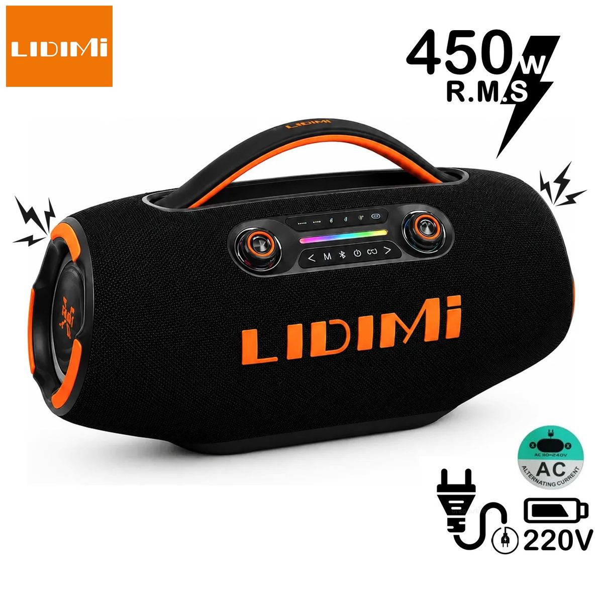 LIDIMI - Parlante Bluetooth Lidimi Super 450W LD-S675 USB Aux TF 220V