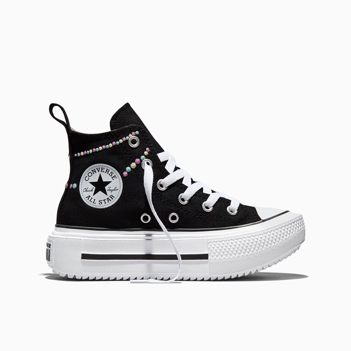 CONVERSE - Zapatillas Niñas Chuck Taylor Double Stack Platform Negro