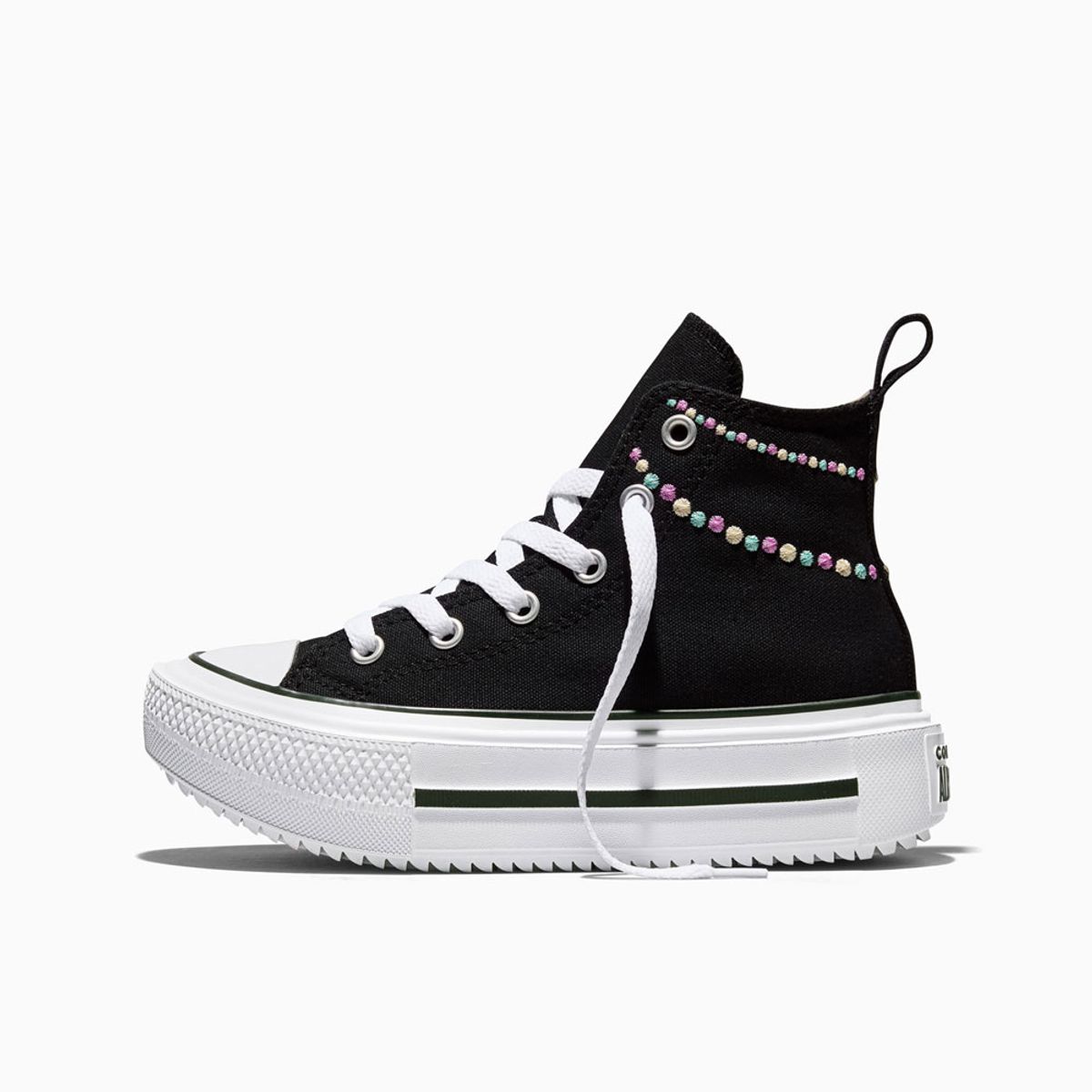 CONVERSE - Zapatillas Niñas Chuck Taylor Double Stack Platform Negro