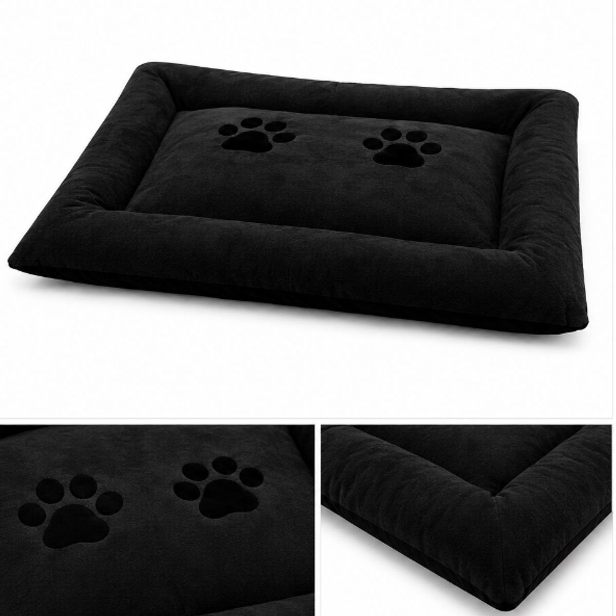 GENERICO - Colchoneta de Napa para Perros y Gatos - 73x57cm - COLOR NEGRO