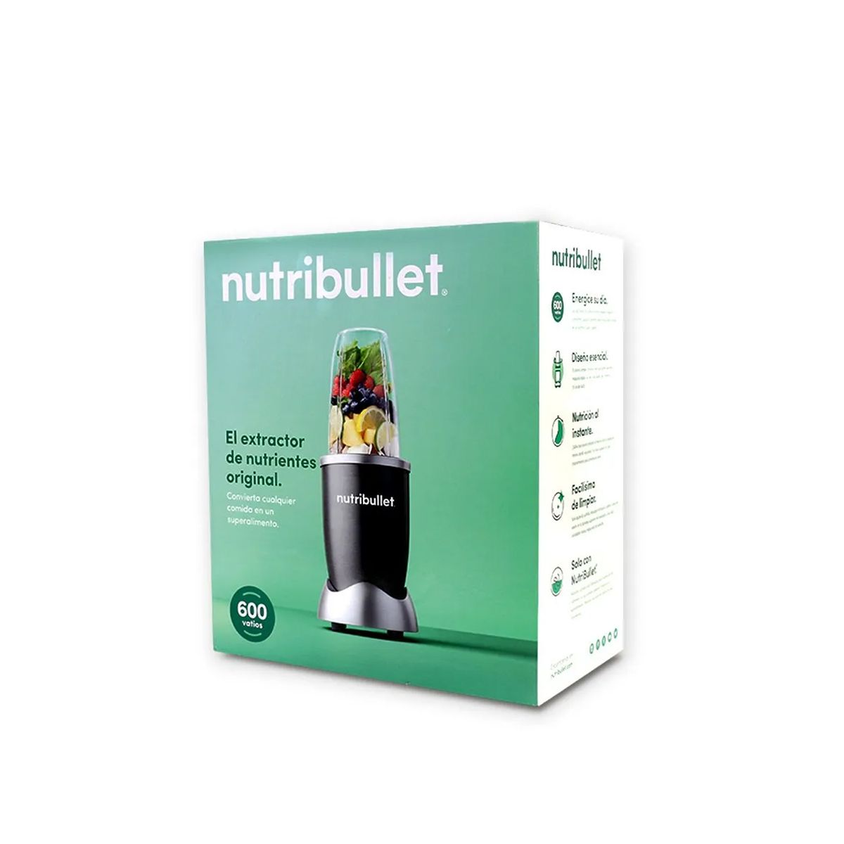 QUALITY PRODUCTS - Licuadora Portátil Nutribullet 600 para Smoothies y Batidos 700ml Negro