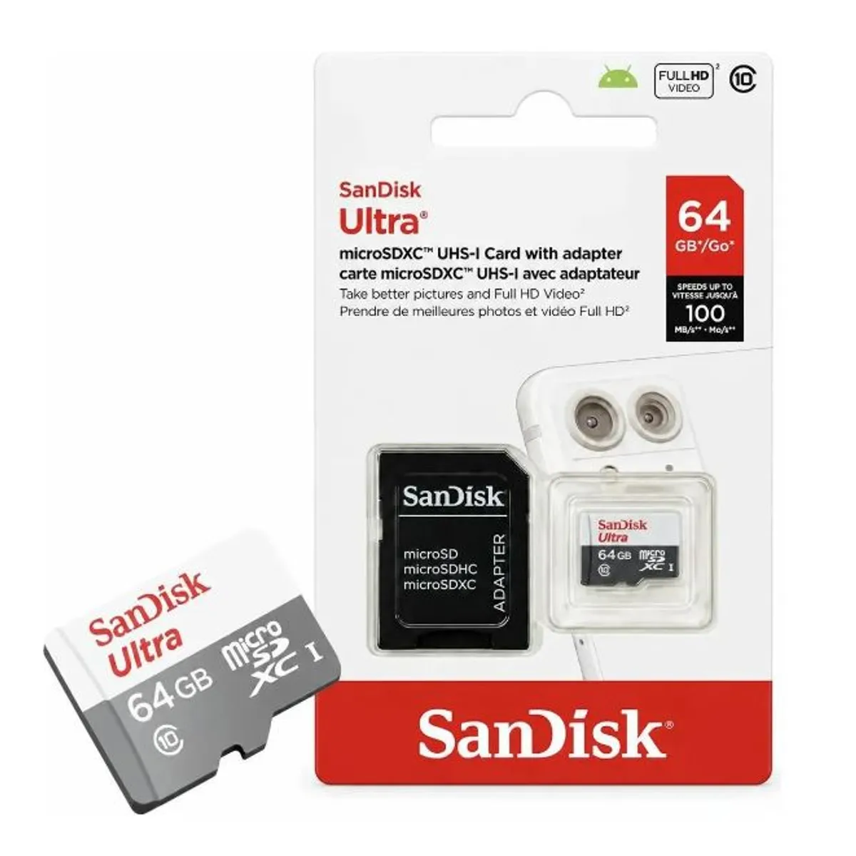 SANDISK - Memoria Micro Sd Sandisk 64gb Ultra