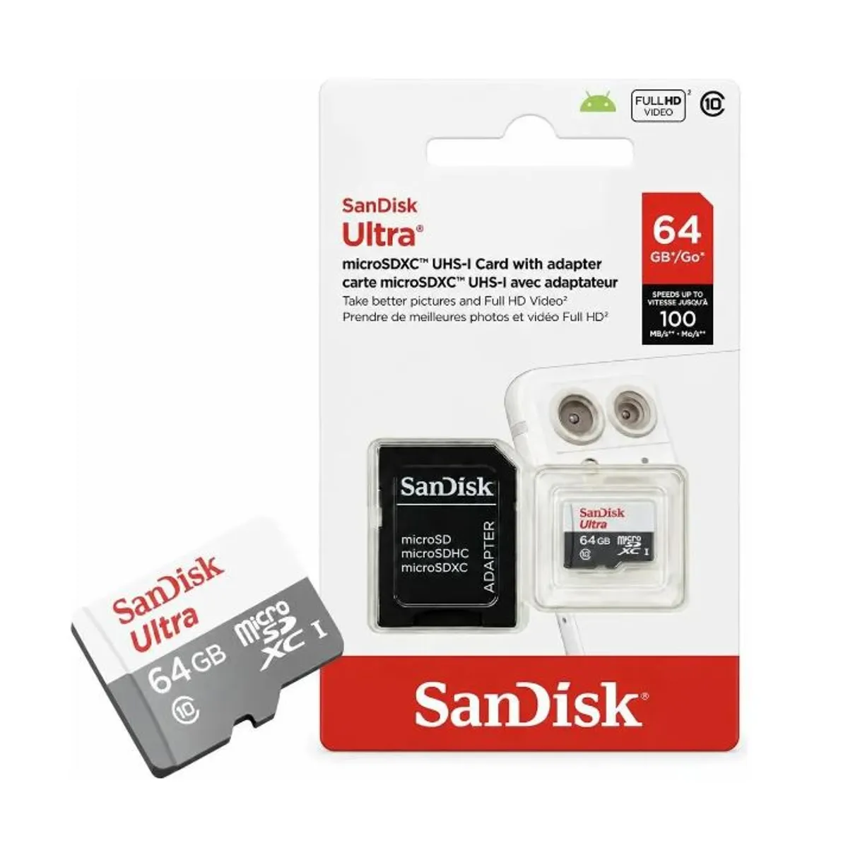 SANDISK - Memoria Micro Sd Sandisk 64gb Ultra
