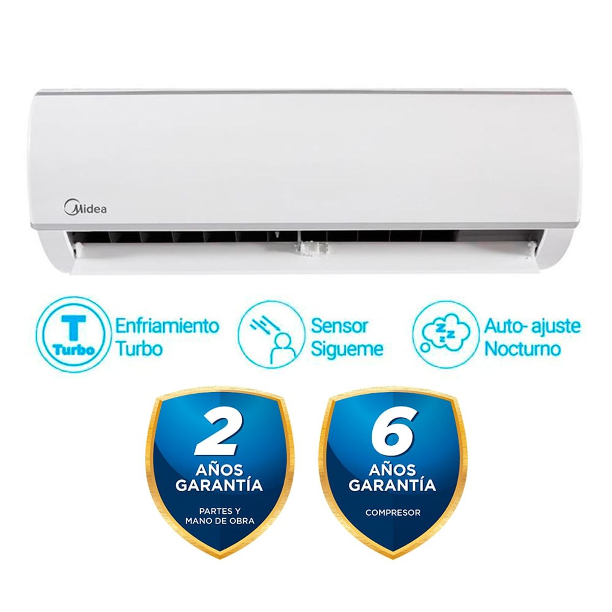 Midea - Aire Acondicionado Midea Split Pared Frío On Off 18000 BTU