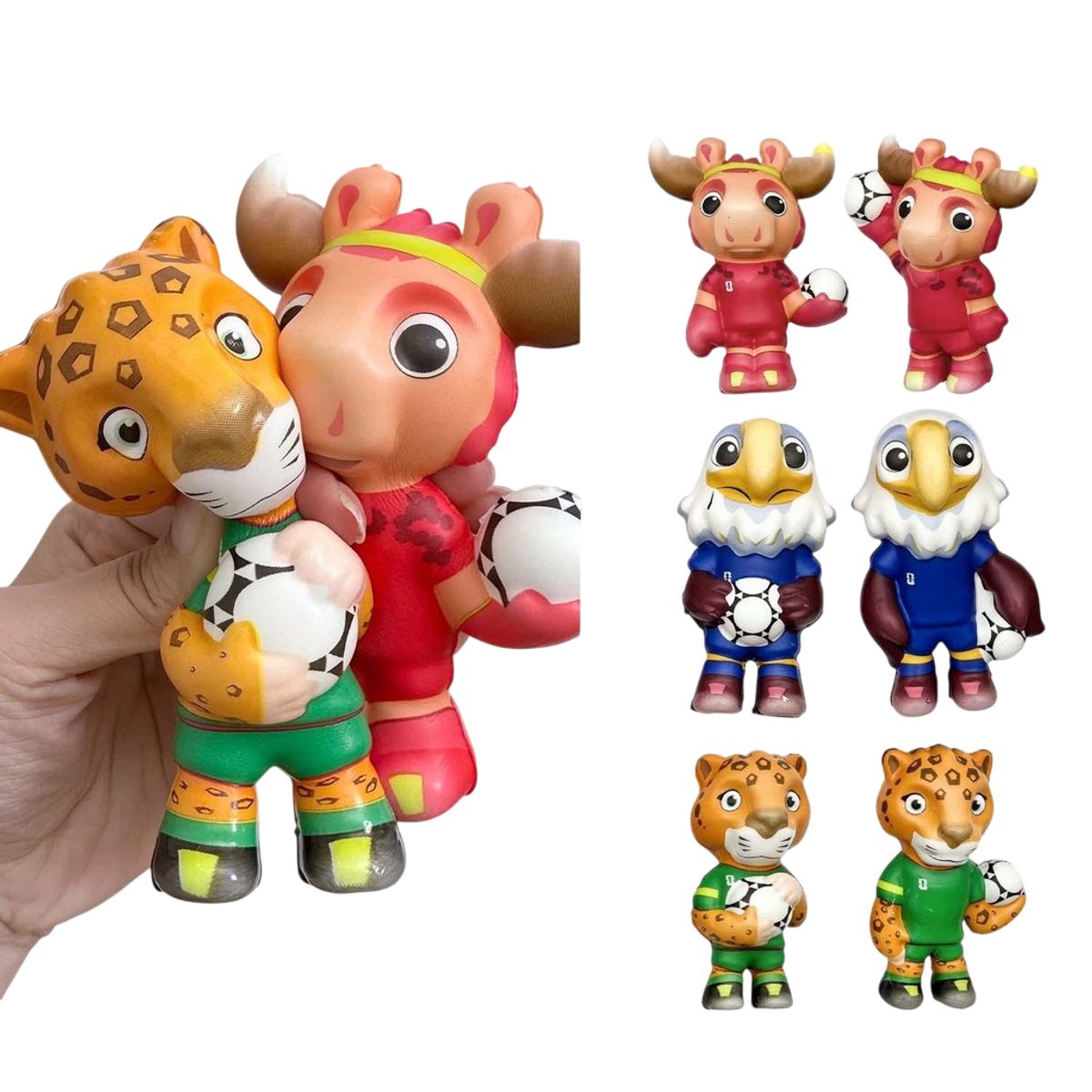 Squishy Mascotas Copa Mundial Maple Zayu Clutch x 3 con luces GENERICO ...