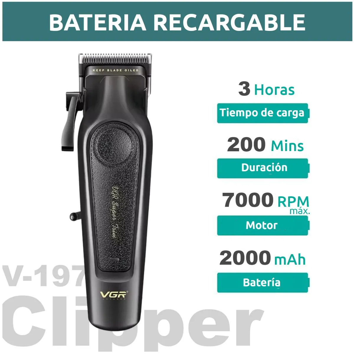 OEM - Combo Barber VGR Trimmer + Clipper V-197&995