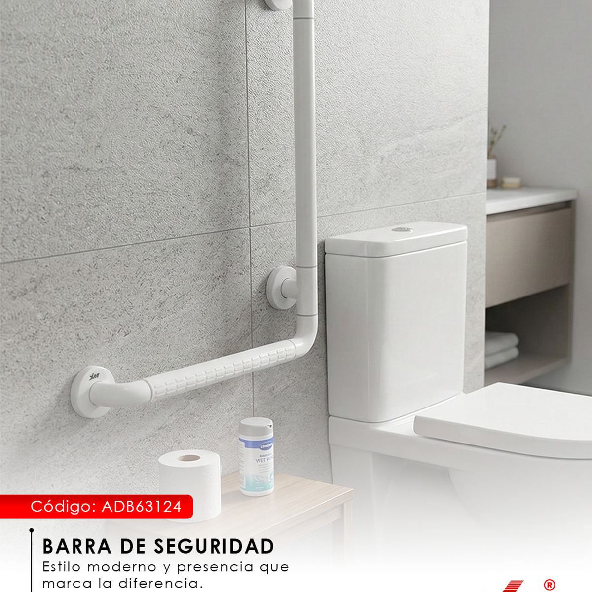 XM - Barra de seguridad acero inoxidable ADB63124