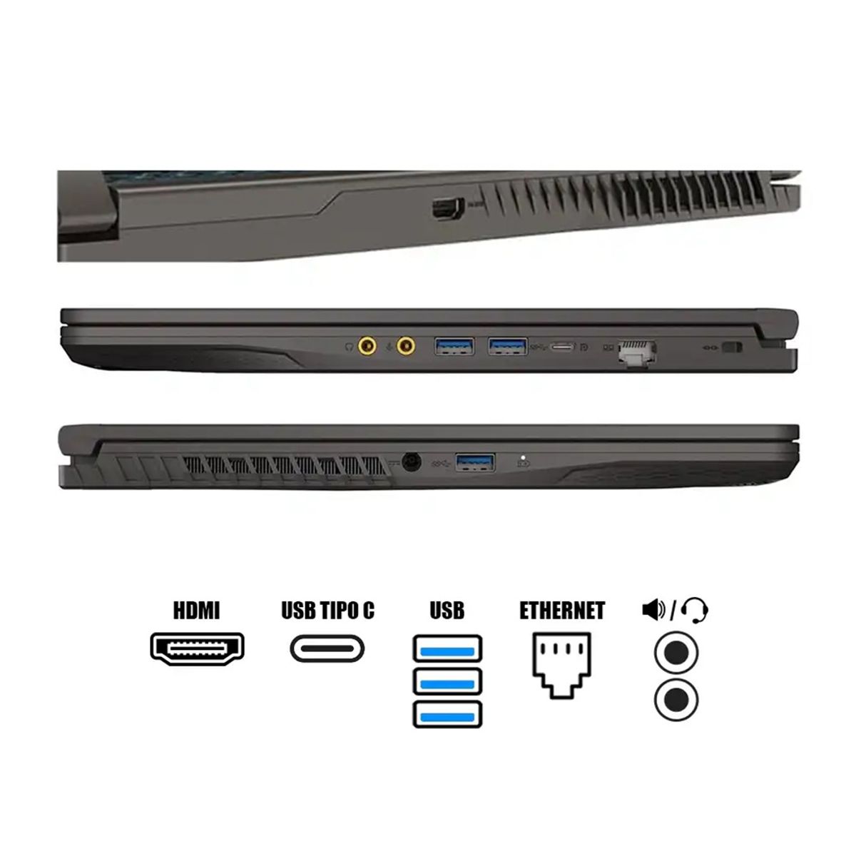 Msi - Laptop MSI Thin A15-B7VE-214US 15.6" AMD Ryzen 7 512GB SSD 16GB GeForce RTX 4050.