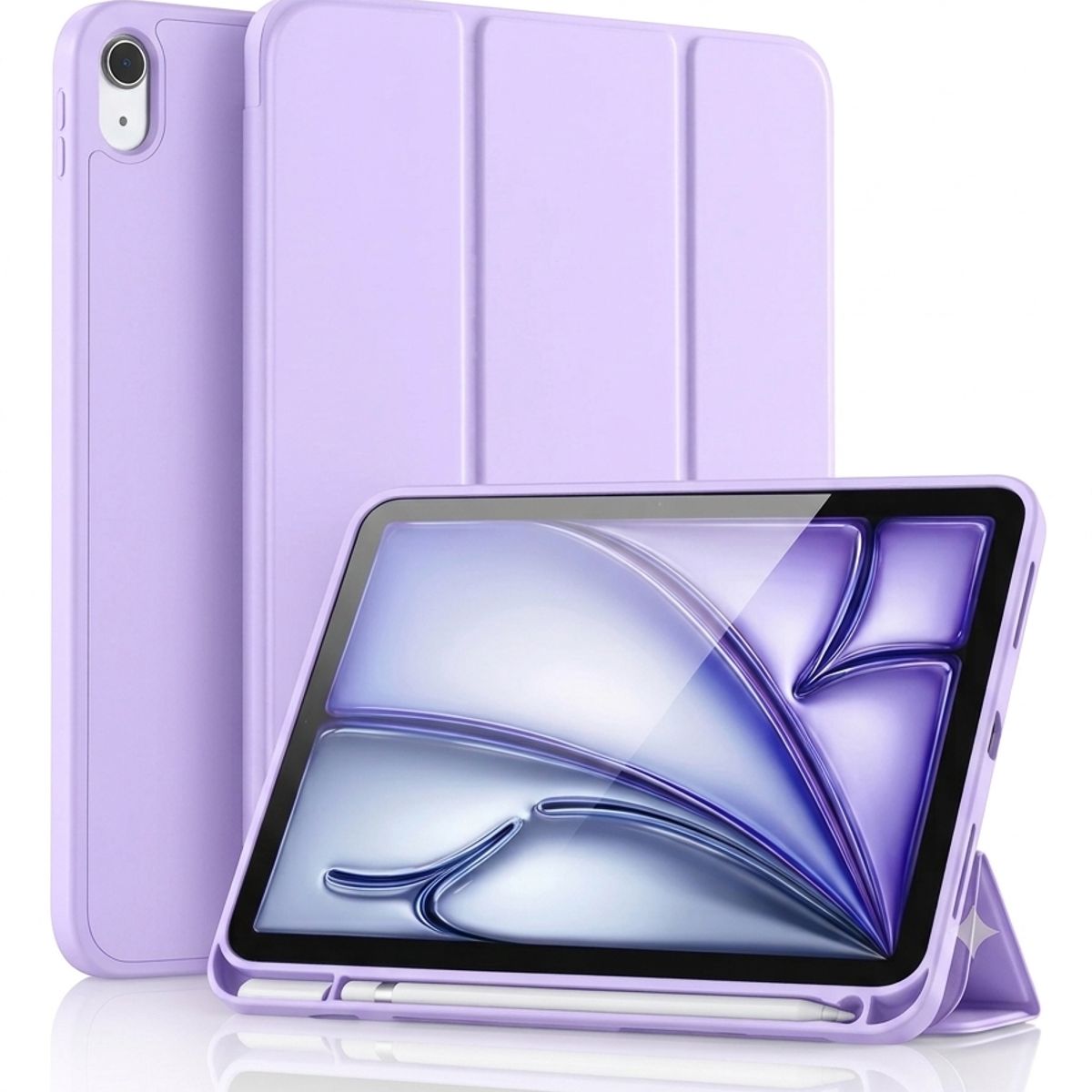 GENERICO - Funda para iPad Air 11" 2025 M3 Imantada Lila Soporte Plegable + Porta Lápiz
