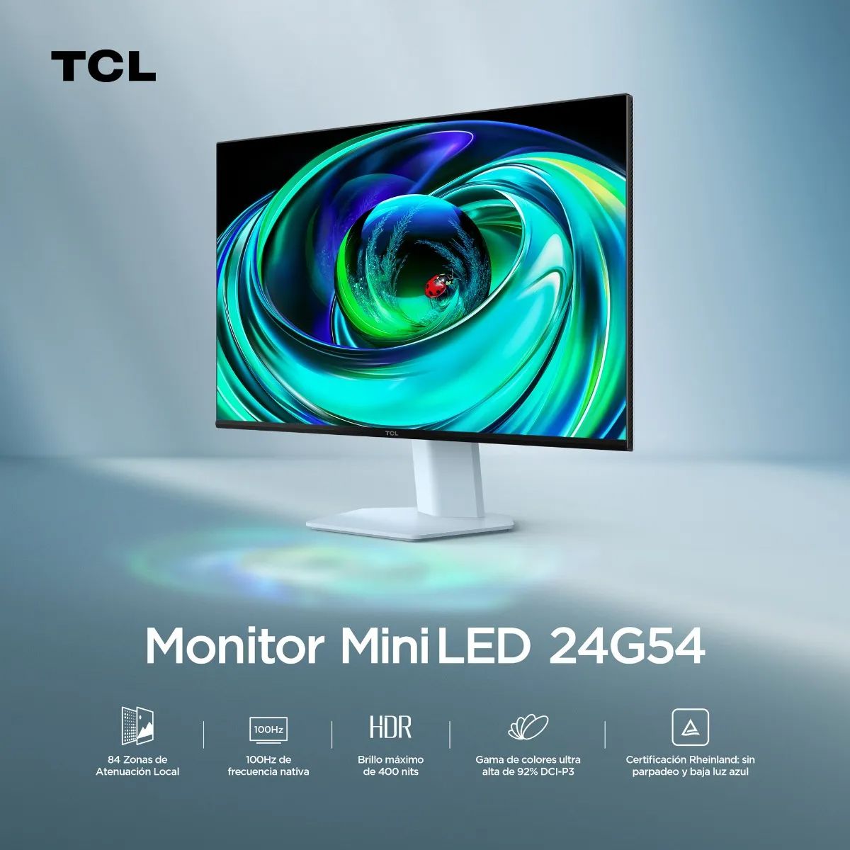 TCL - Monitor 24 Tcl 24G54 Fhd Mini Led 100Hz White