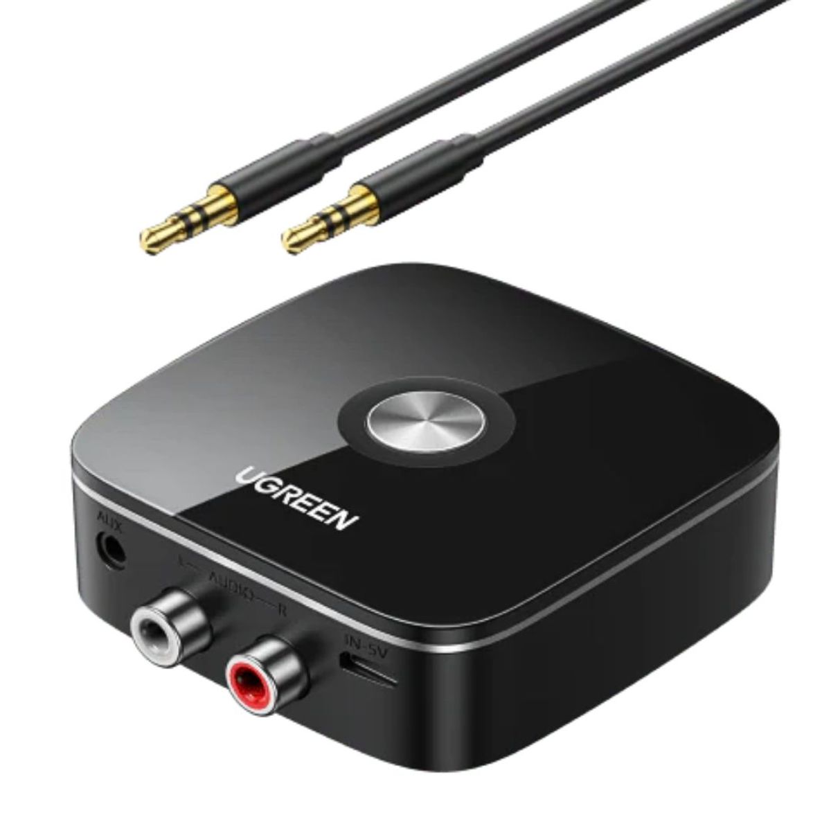 UGREEN - Receptor Bluetooth UGREEN CM106 5.1 RCA y AUX 3.5 mm aptX HD para Parlantes y Equipo de Sonido