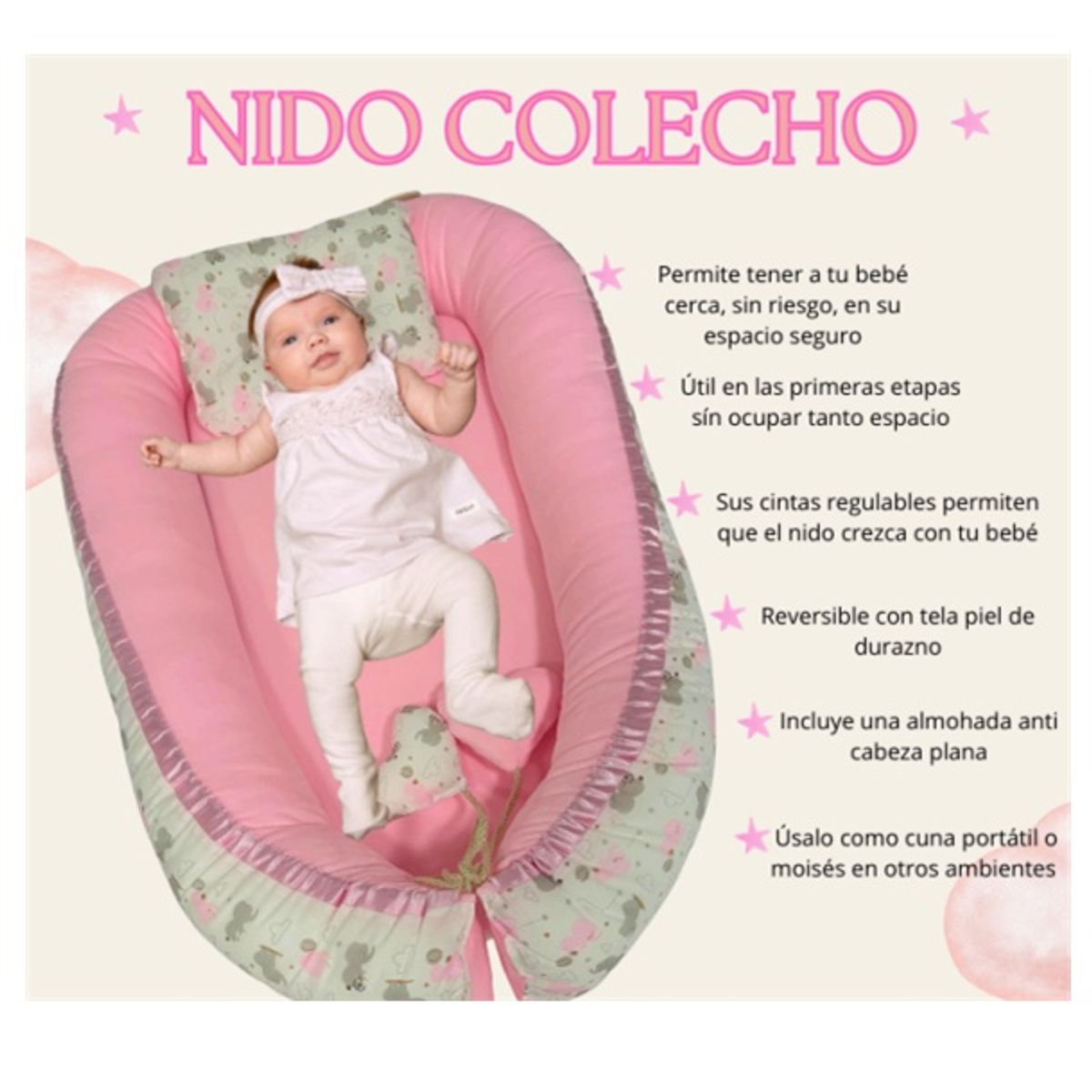 GENERICO - Luxe Pima Nido Colecho Rosado