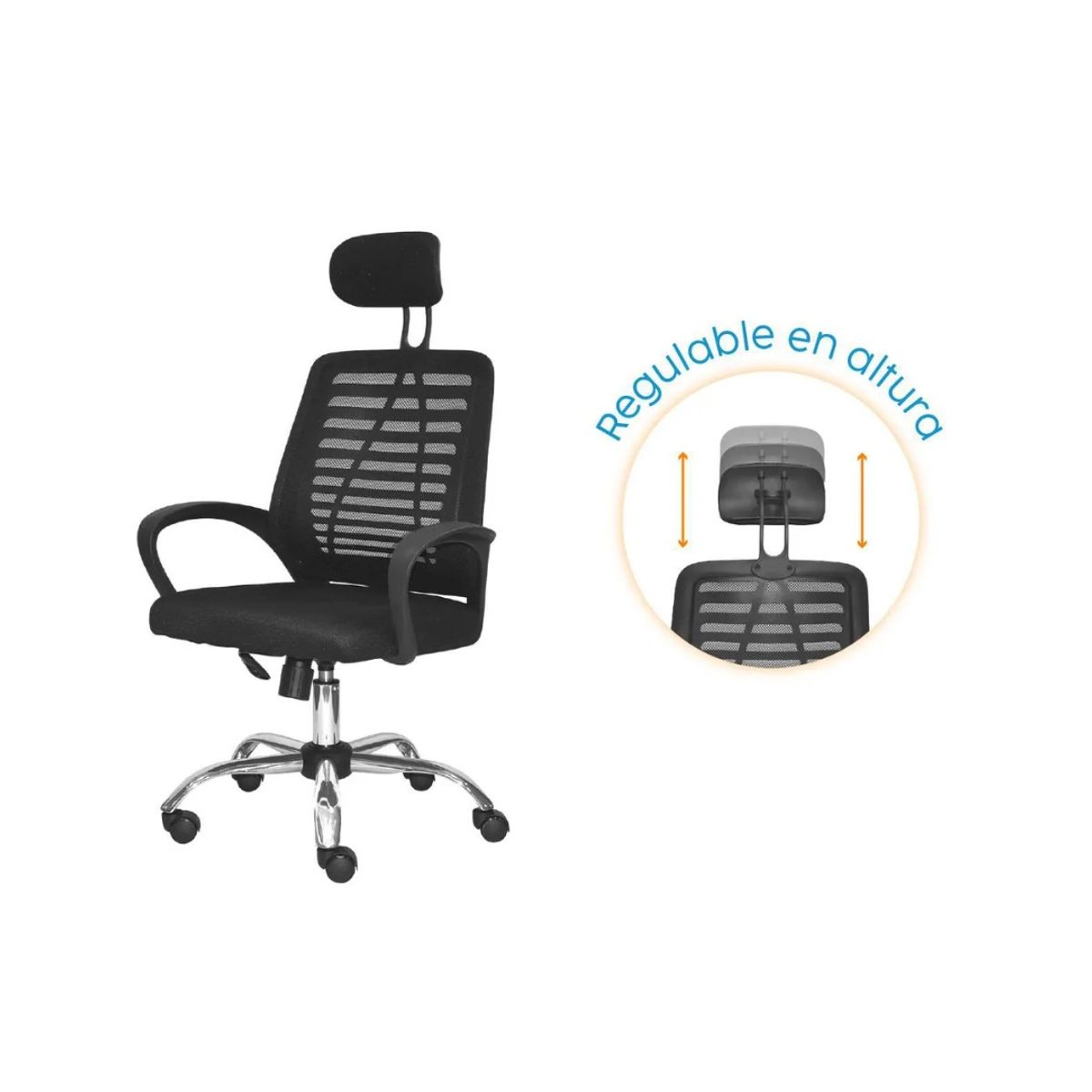 GENERICO - SILLA DE OFICINA CON CABECERA